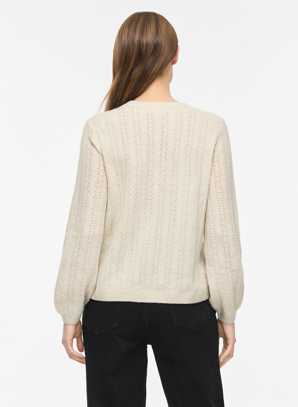 Round-neck sweater VILA Beige