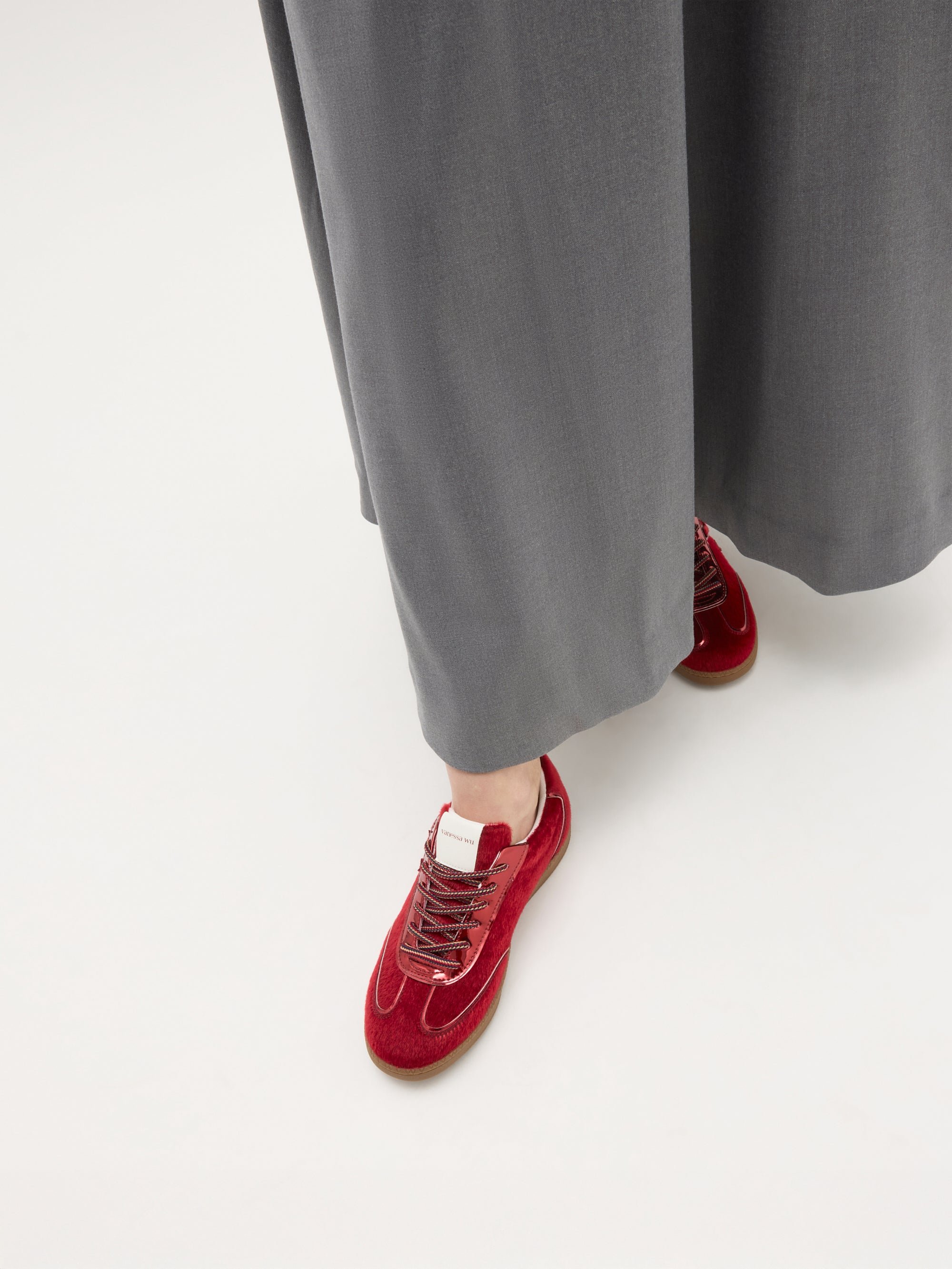 Sneakers with monogram on retro sole VANESSA WU Red