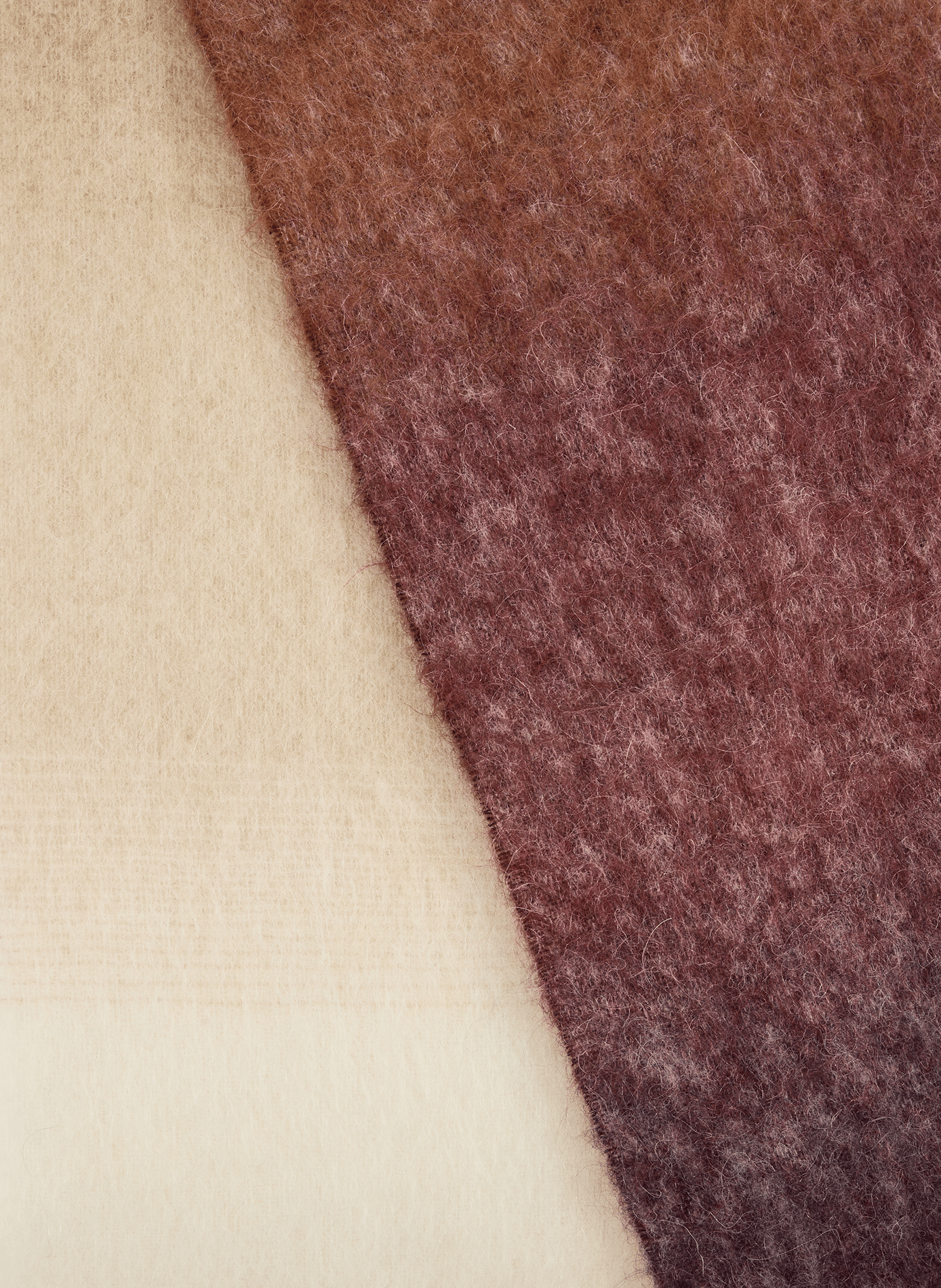 Tie-dye scarf with fringes in blended wool SAISON 1865 Beige