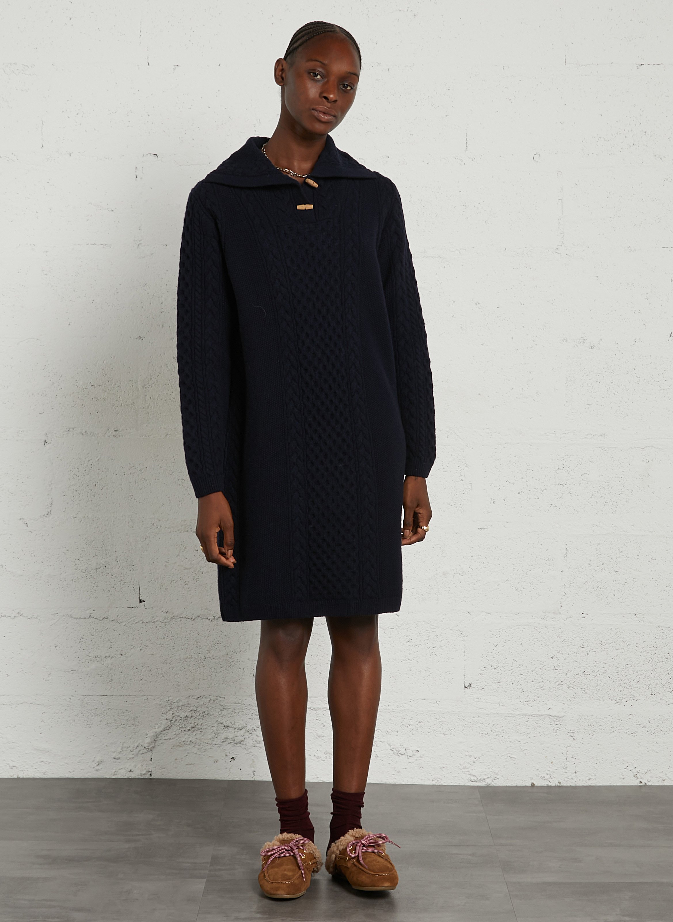 Midi-Strickkleid in weiter Passform ARMOR LUX Blau