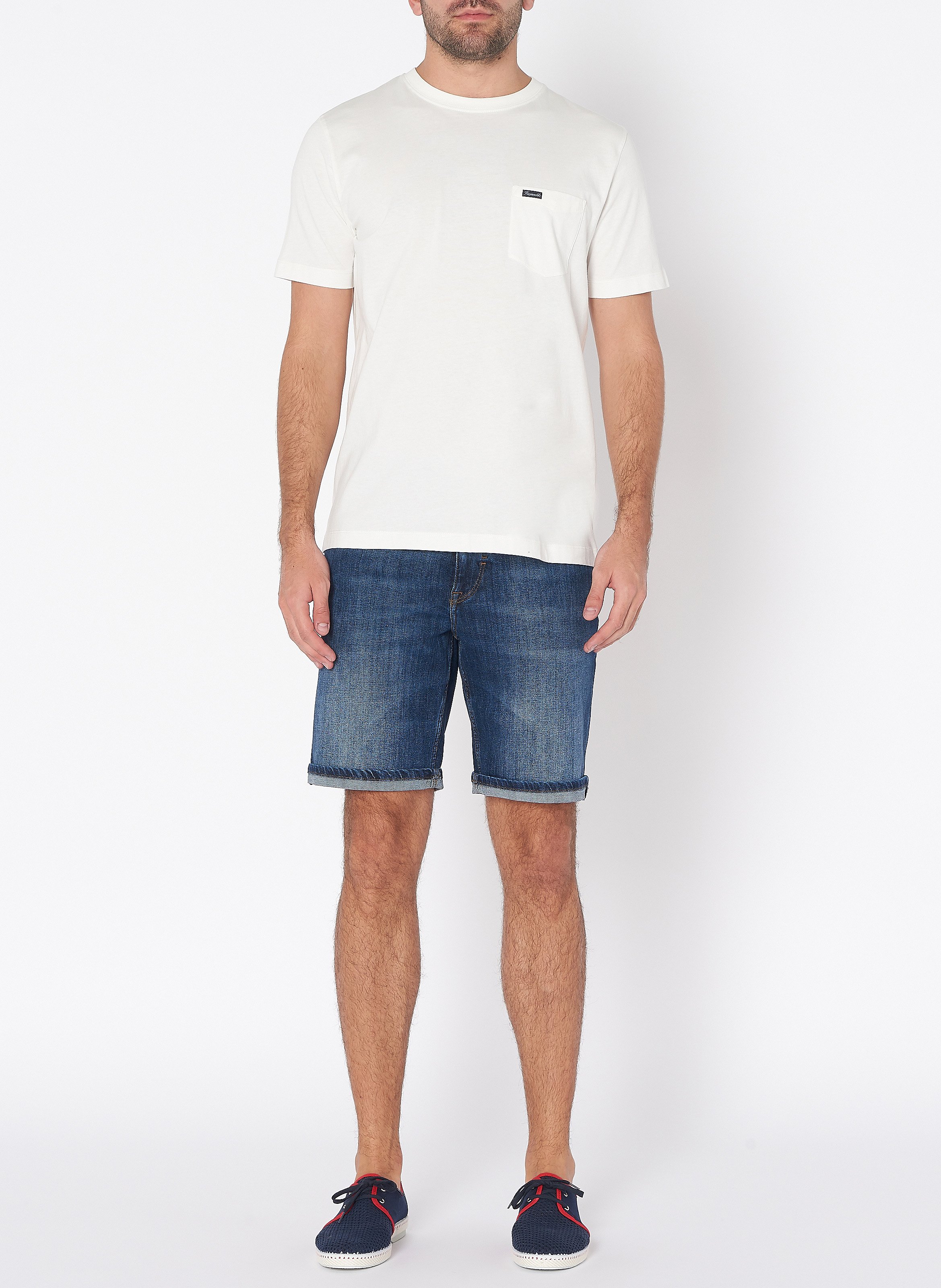 Regular-fit, katoenen T-shirt met ronde hals FACONNABLE Wit