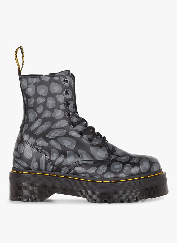 Boots Plateforme En Cuir Imprime Jadon Black Dr. Martens Homme 27891001 BLACK BLACK Place des Tendances Belgique