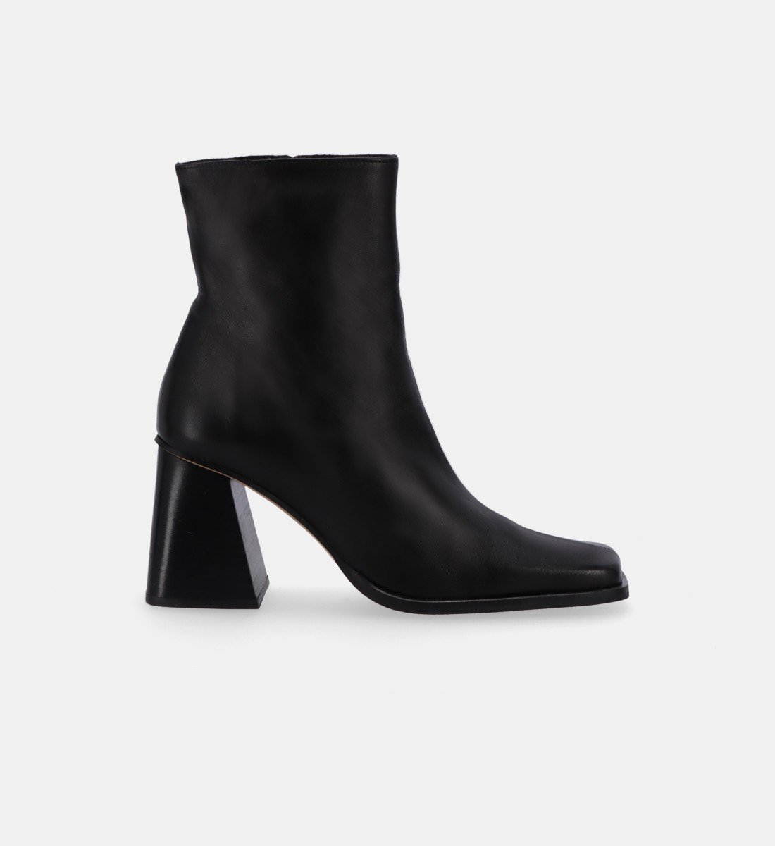 Textured leather plain mid-calf boots ALOHAS Black