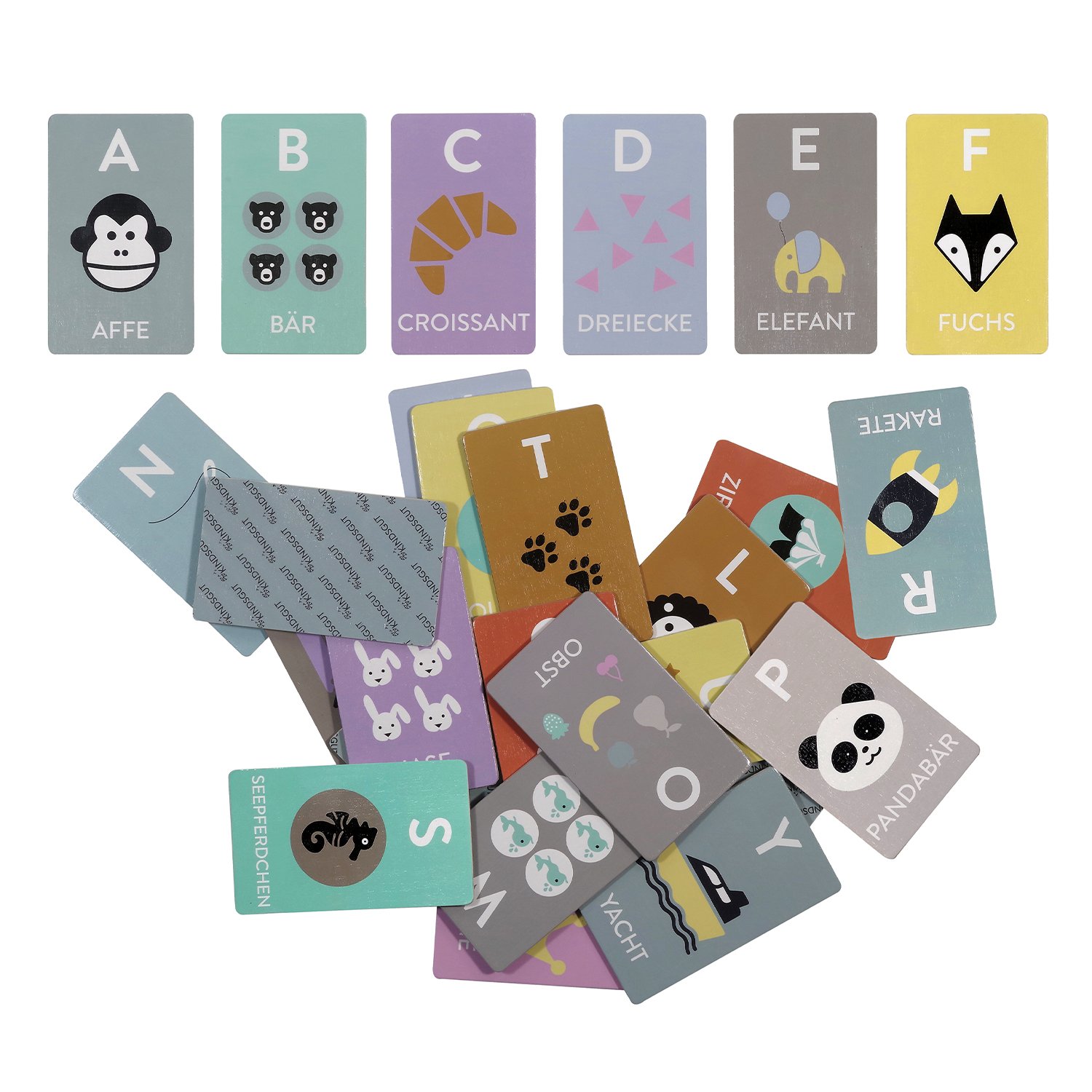 Educational wooden alphabet game KINDSGUT Multicolored