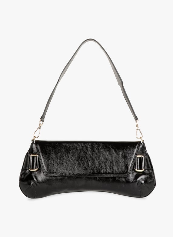 Bolso baguette negro sale