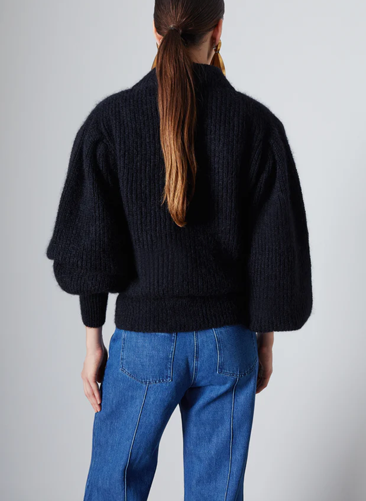 Cardigan en mohair et laine mélangé THE LABEL EDITION Noir