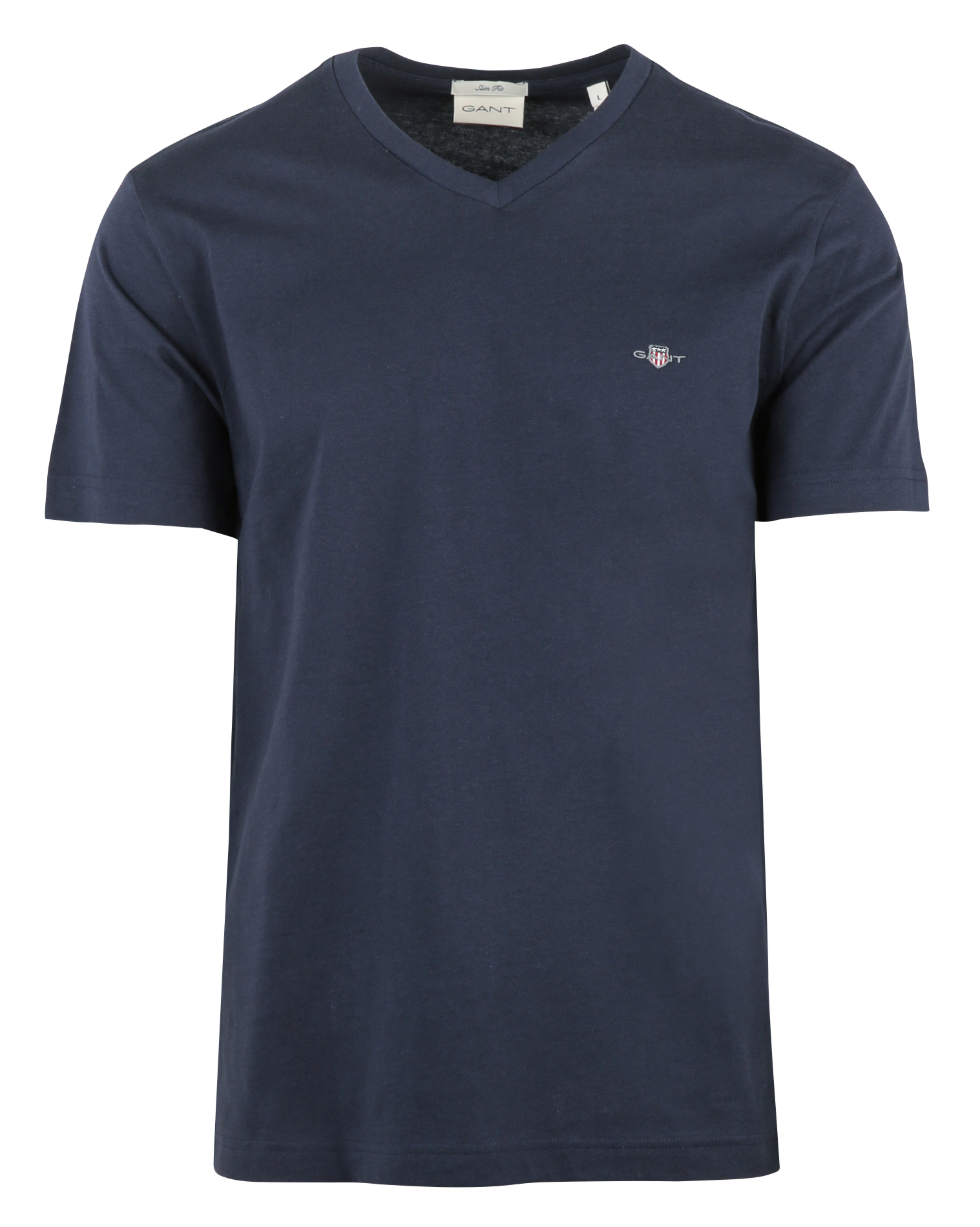 Straight cotton T-shirt GANT Blue
