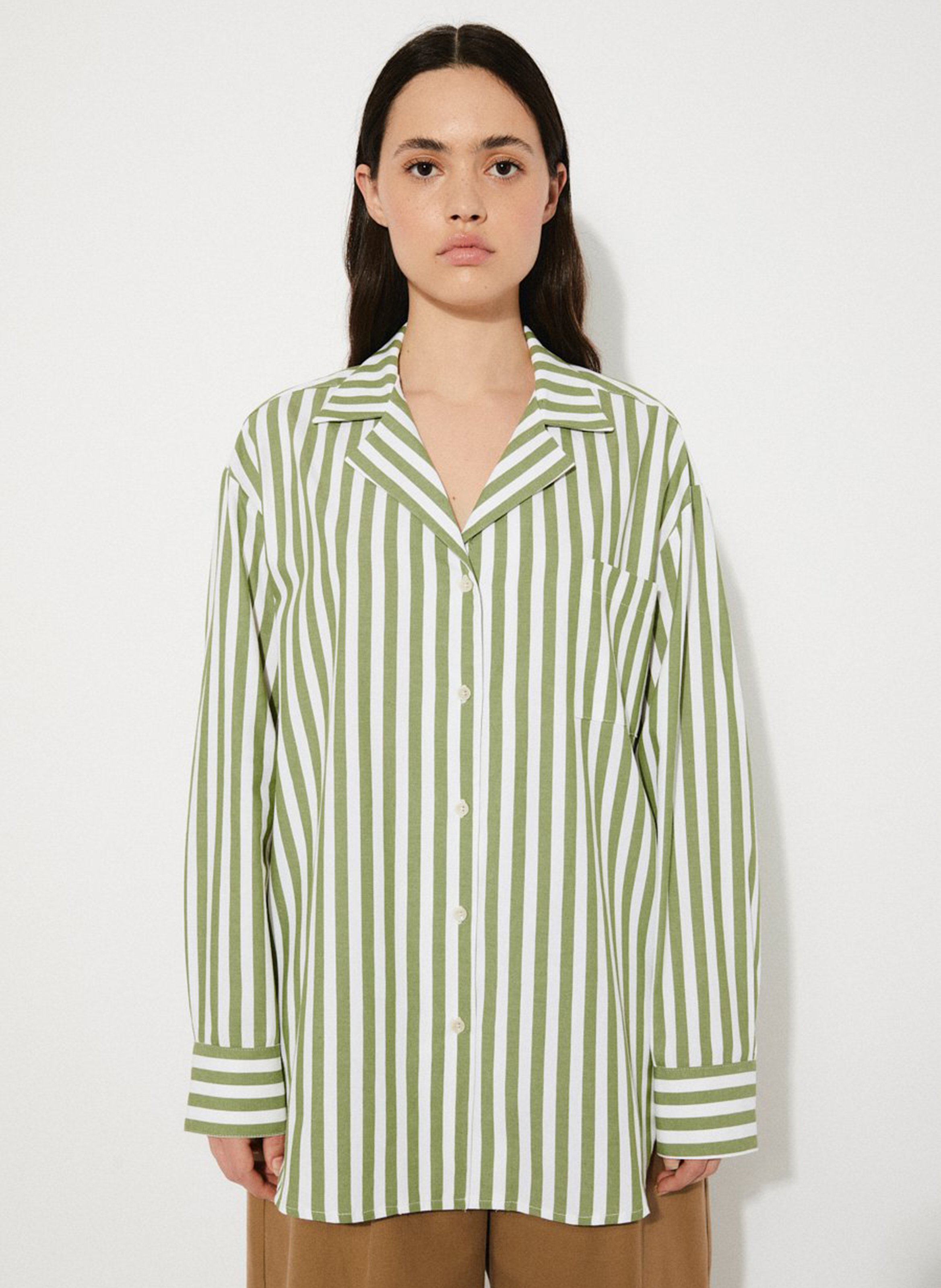 Chemise oversize en coton recyclé RITA ROW Blanc