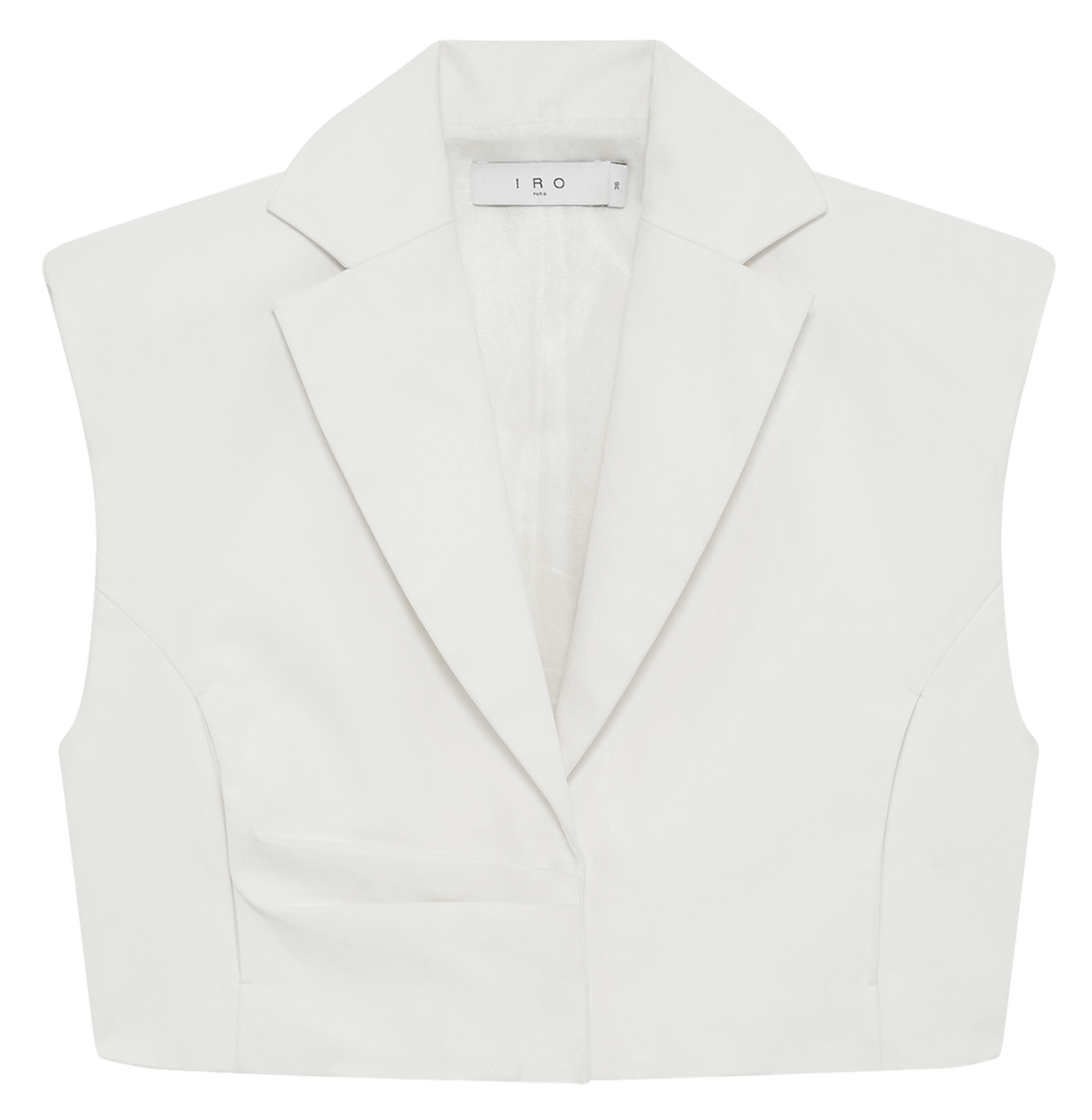 Sleeveless denim shirt with classic collar IRO White