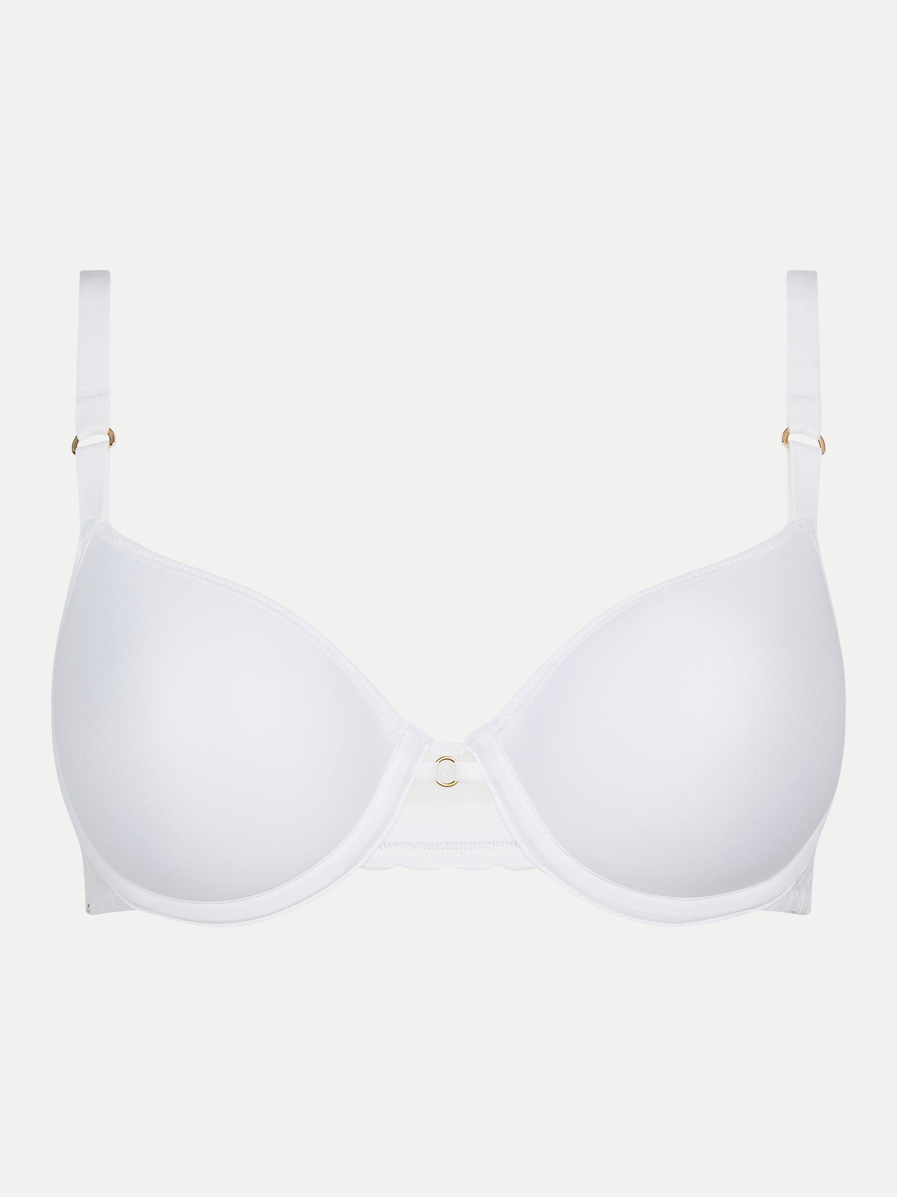 Memory foam half-cup bra White