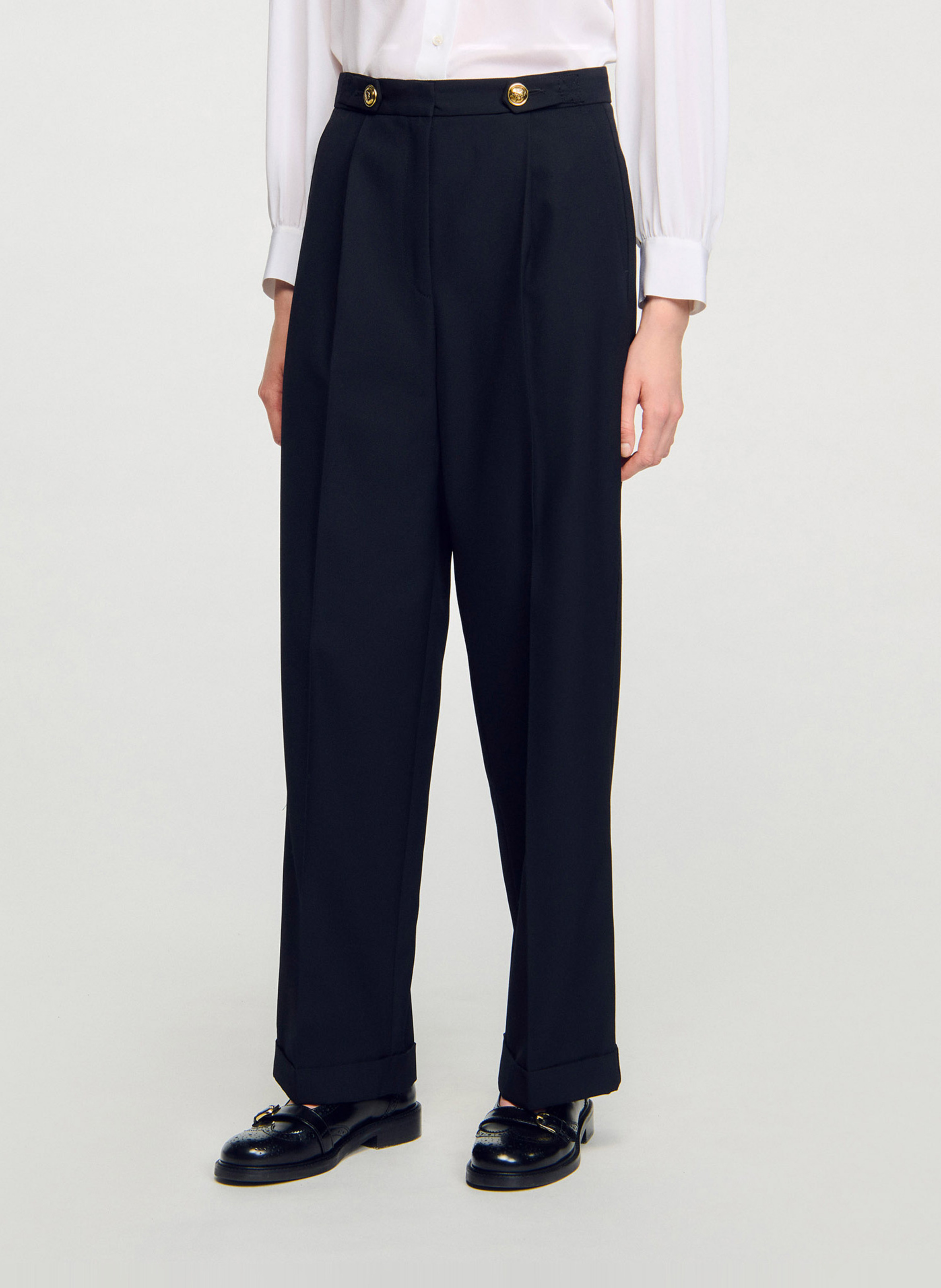 Carrot trousers SANDRO Black