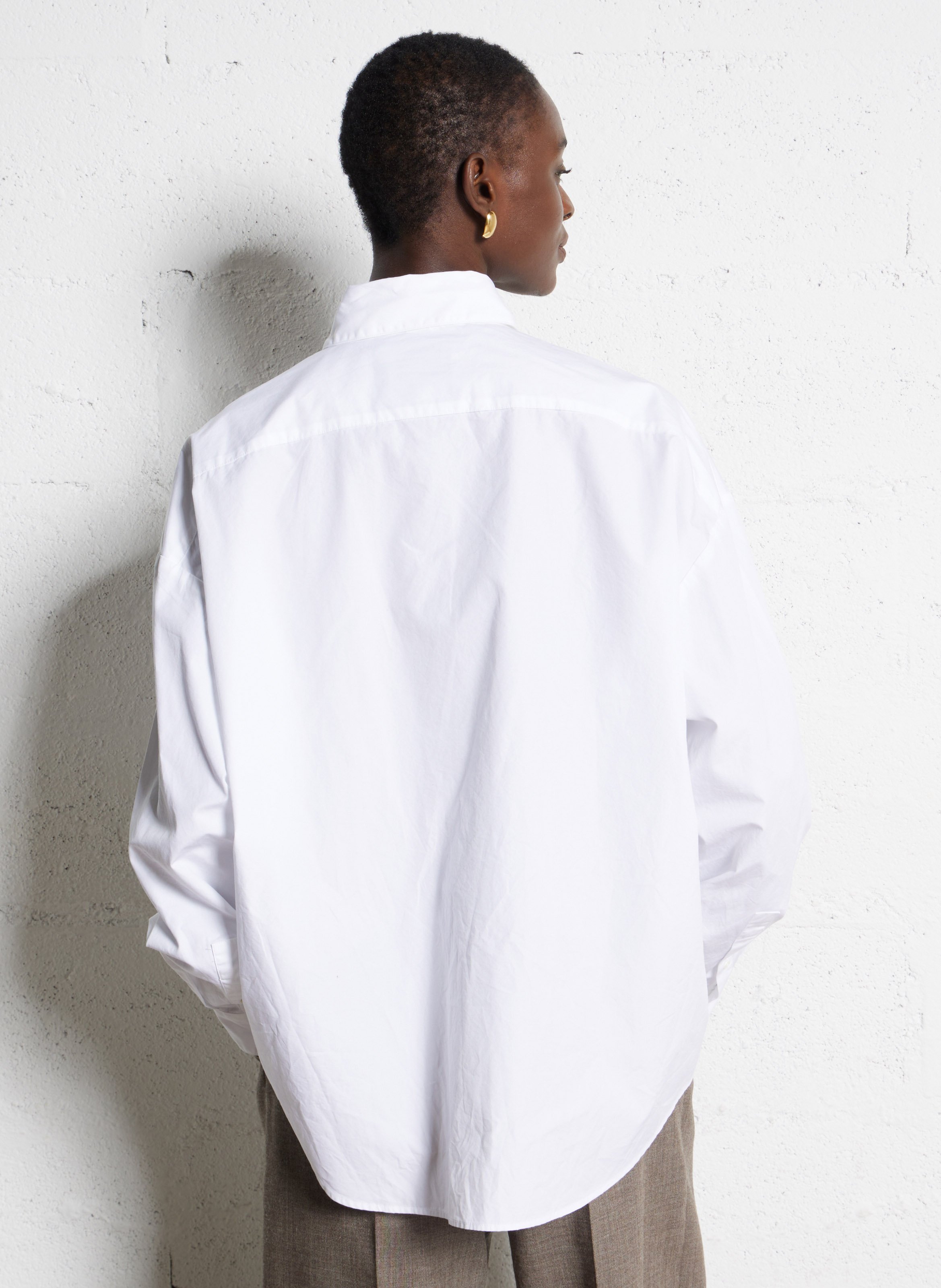 Wijdvallende effen blouse met knoopsluiting BELLEROSE Wit