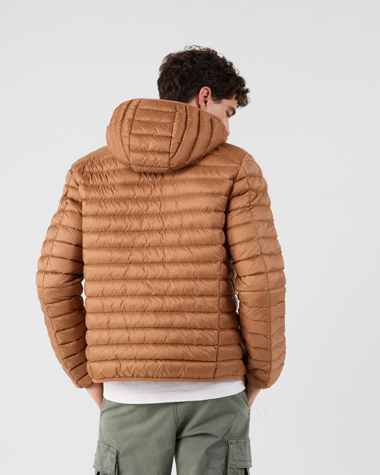 Lightweight hooded puffer jacket nico JOTT Brown