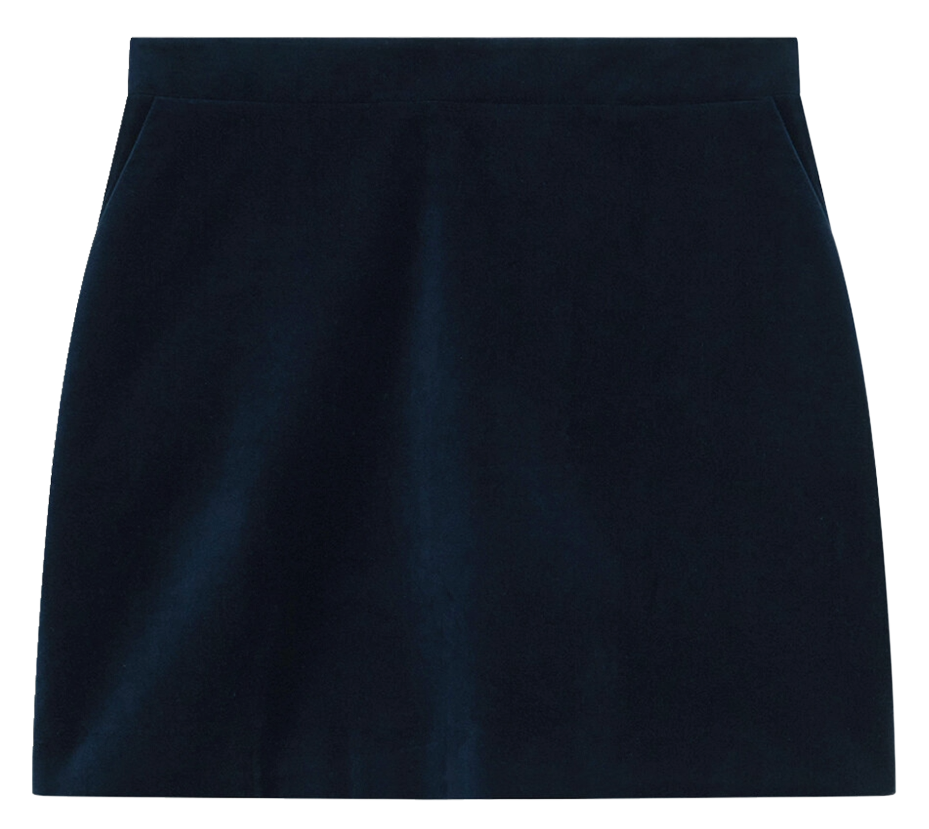 Jupe courte droite en coton CAROLL Bleu