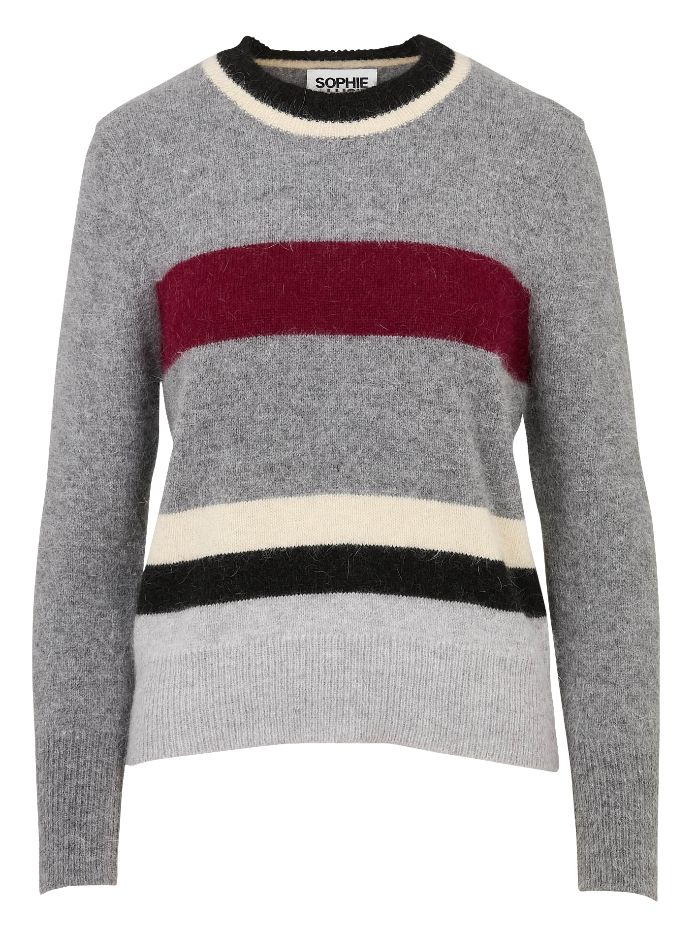 Pull col rond en laine mélangée SOPHIE+LUCIE Gris