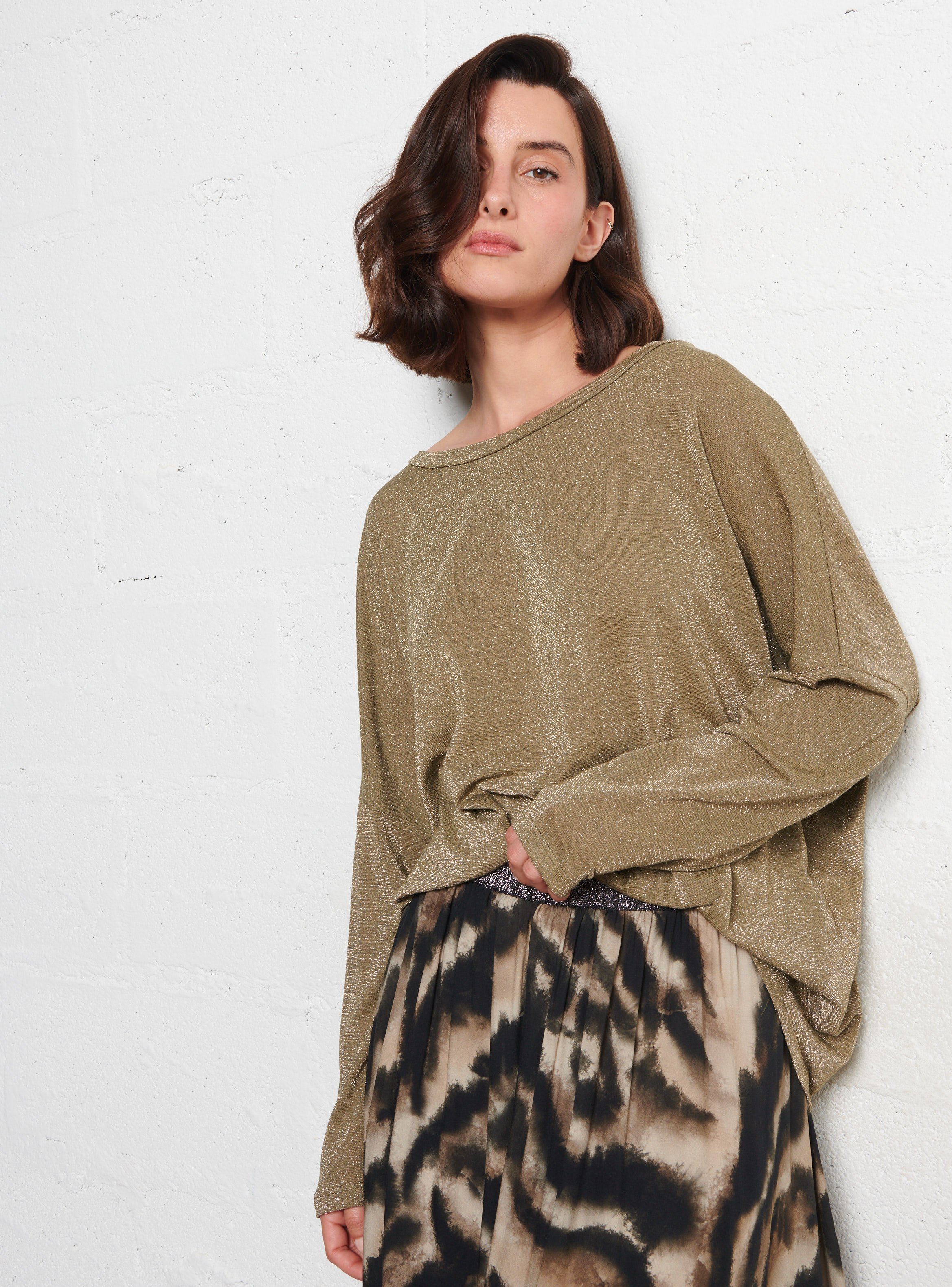 Wijde top met boothals PLEASE