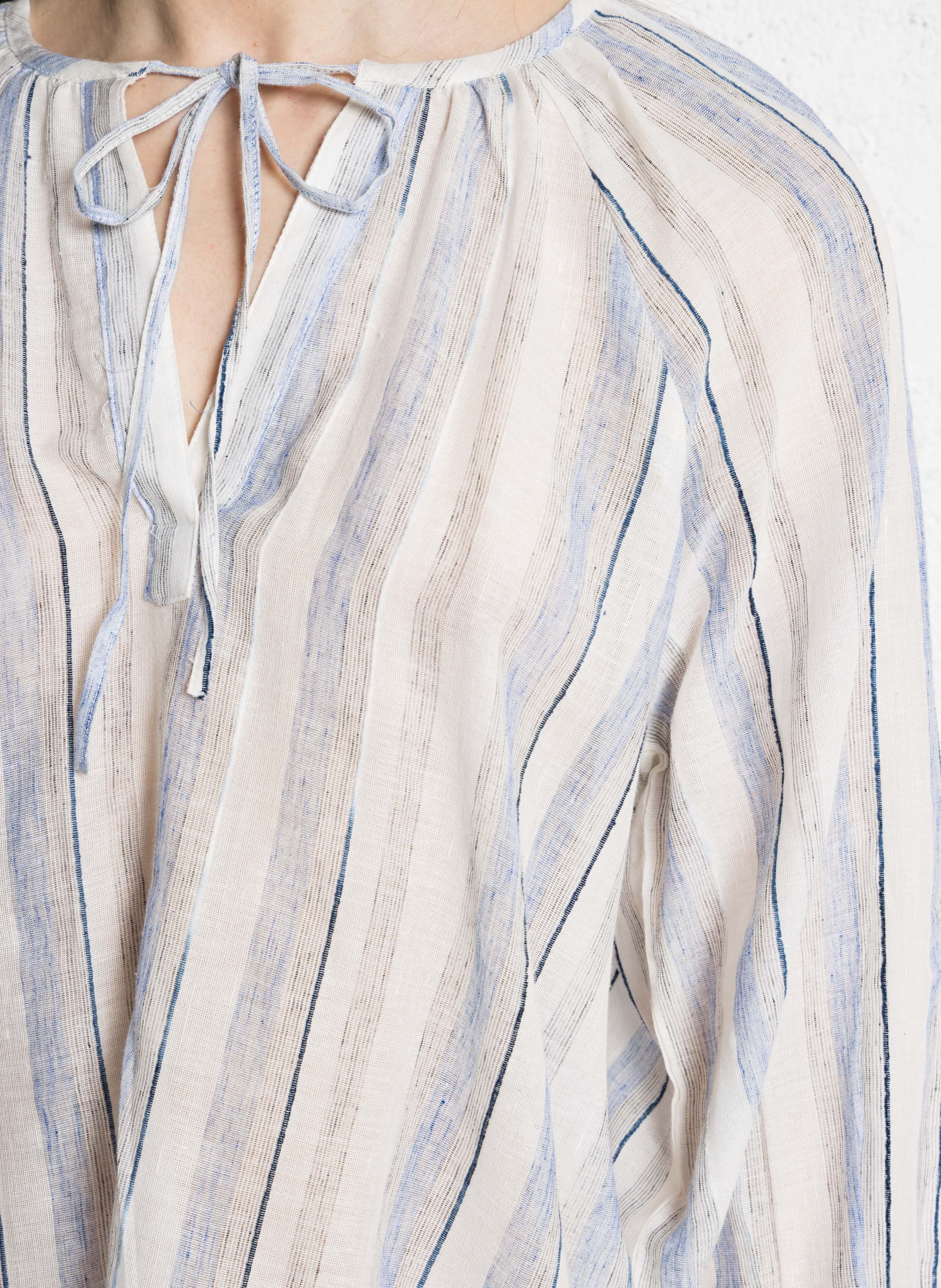 Blouse ample rayée en coton SUD EXPRESS Blanc