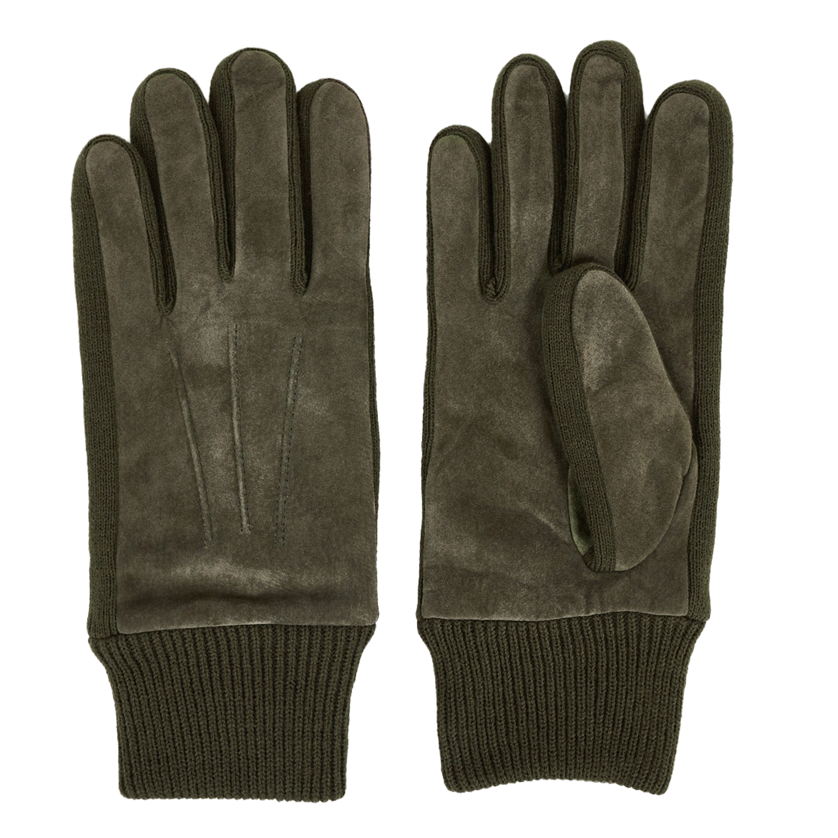 Suede gloves FAGUO Khaki