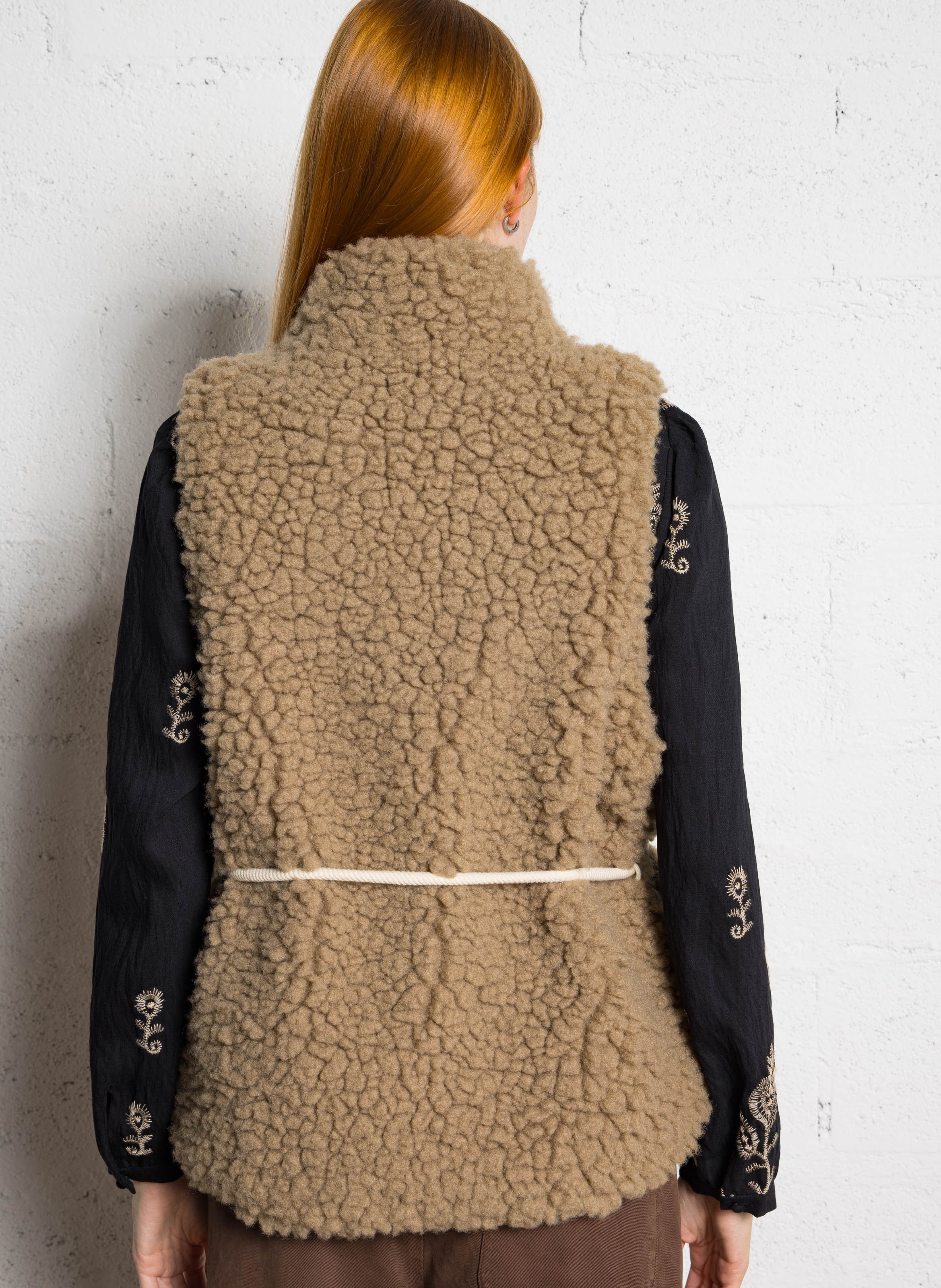 Jasje met opstaande kraag van sherpa LEON & HARPER Bruin