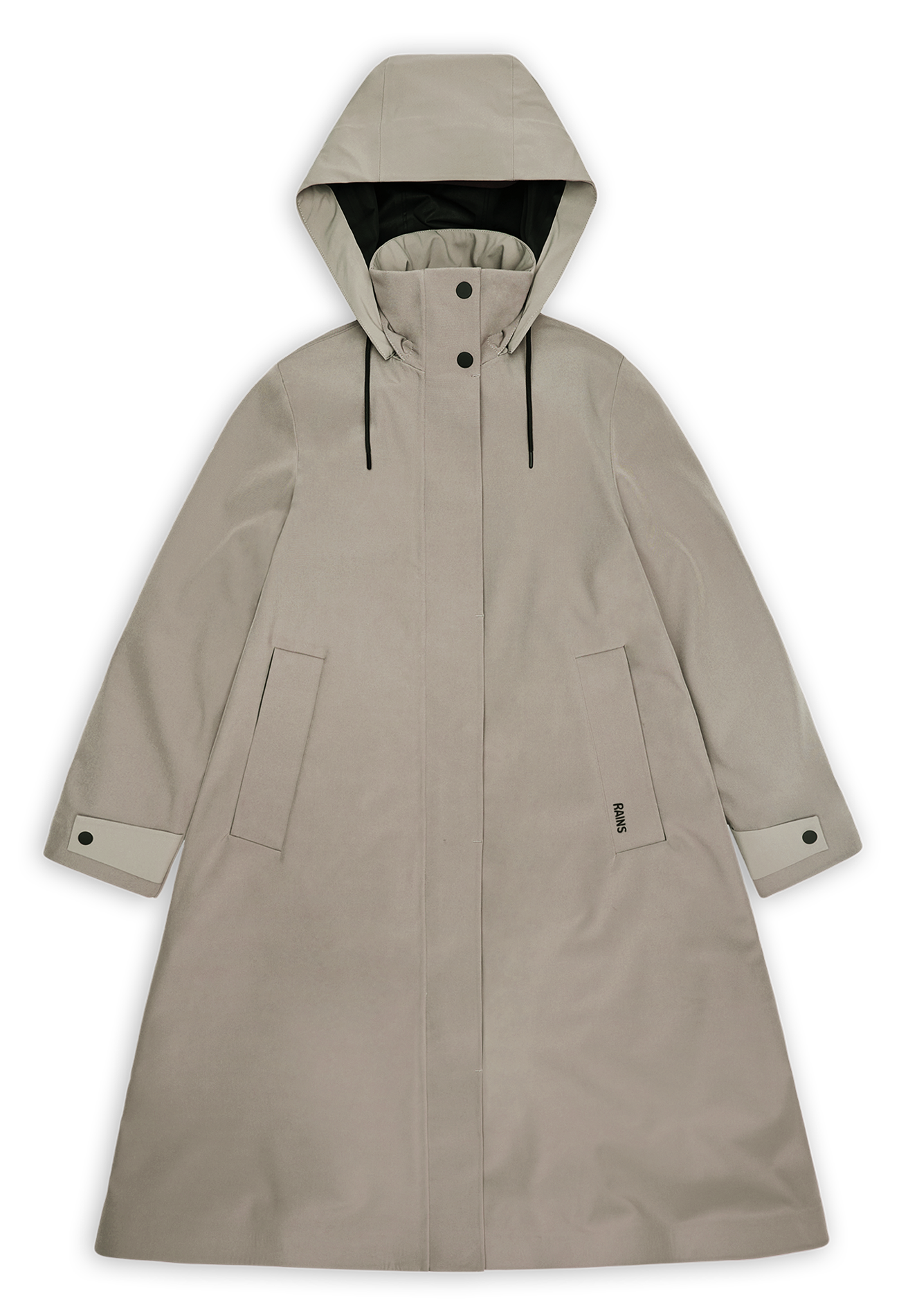 Oversized parka with high neck RAINS Green