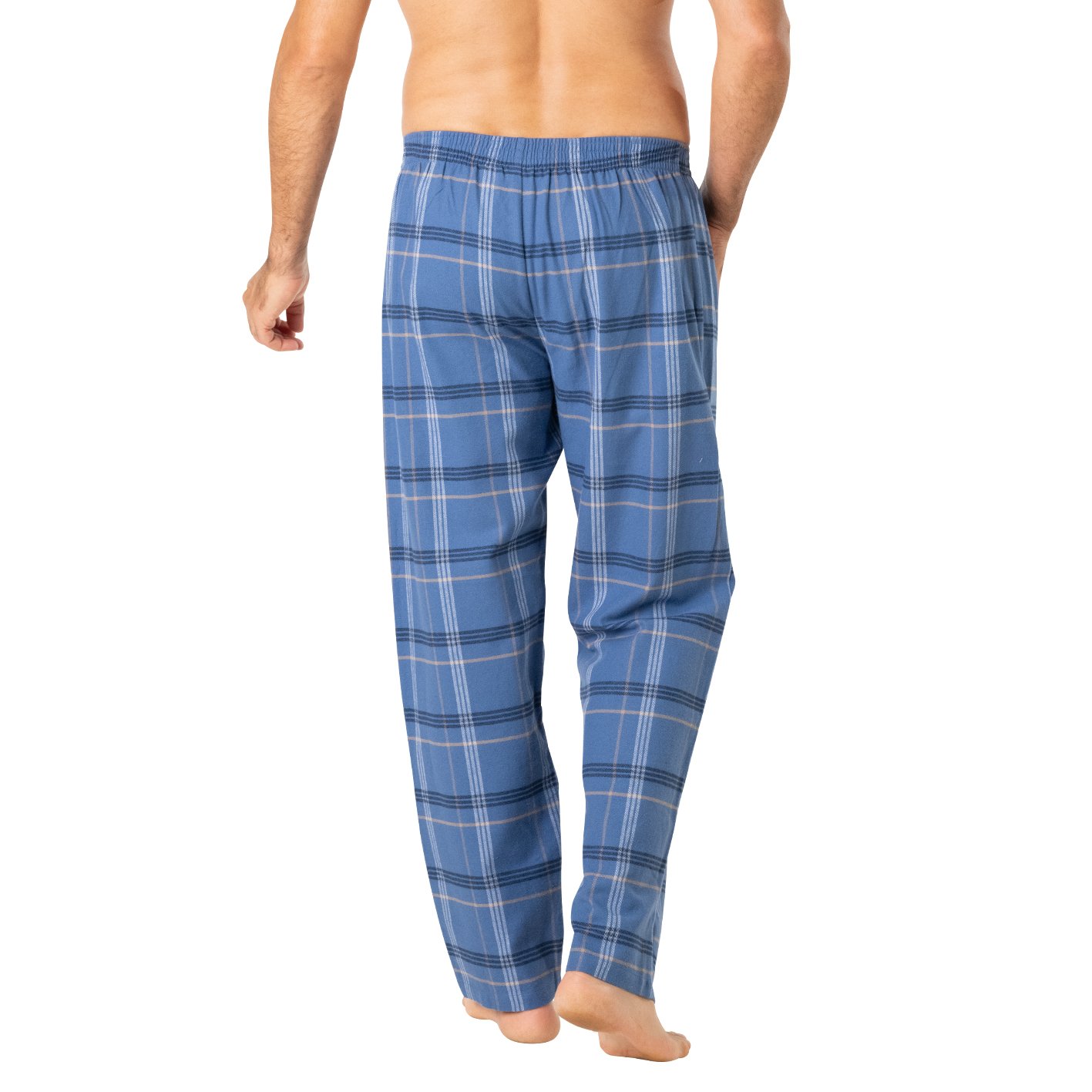 Men's long open flannel pajamas by Eminence EMINENCE Multicolored