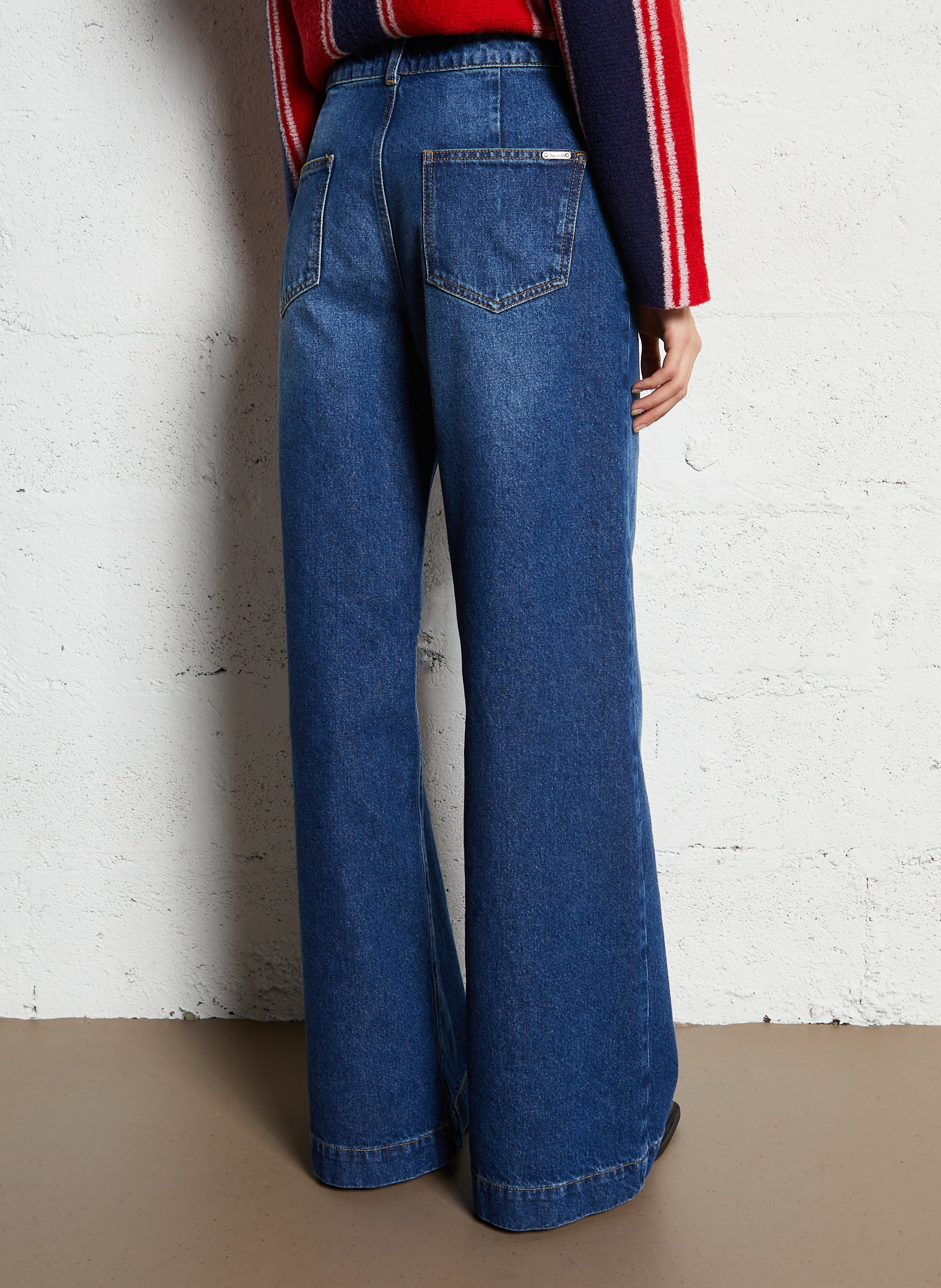 Wijde jeans - katoenblend ACQUAVERDE Blauw