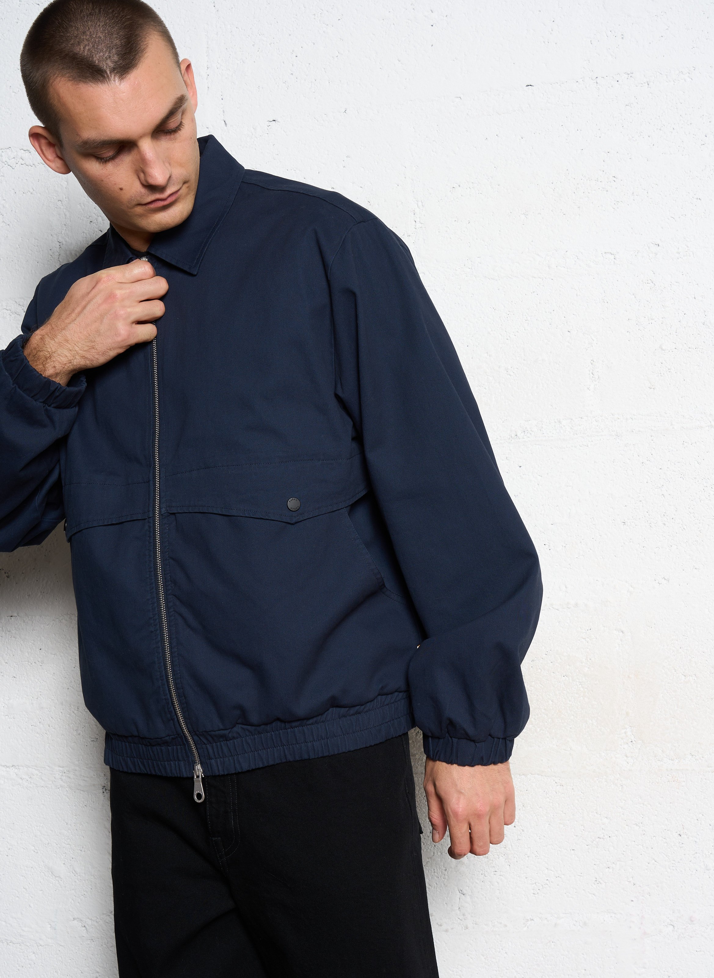 Vetse col classique en coton bio FARAH Bleu