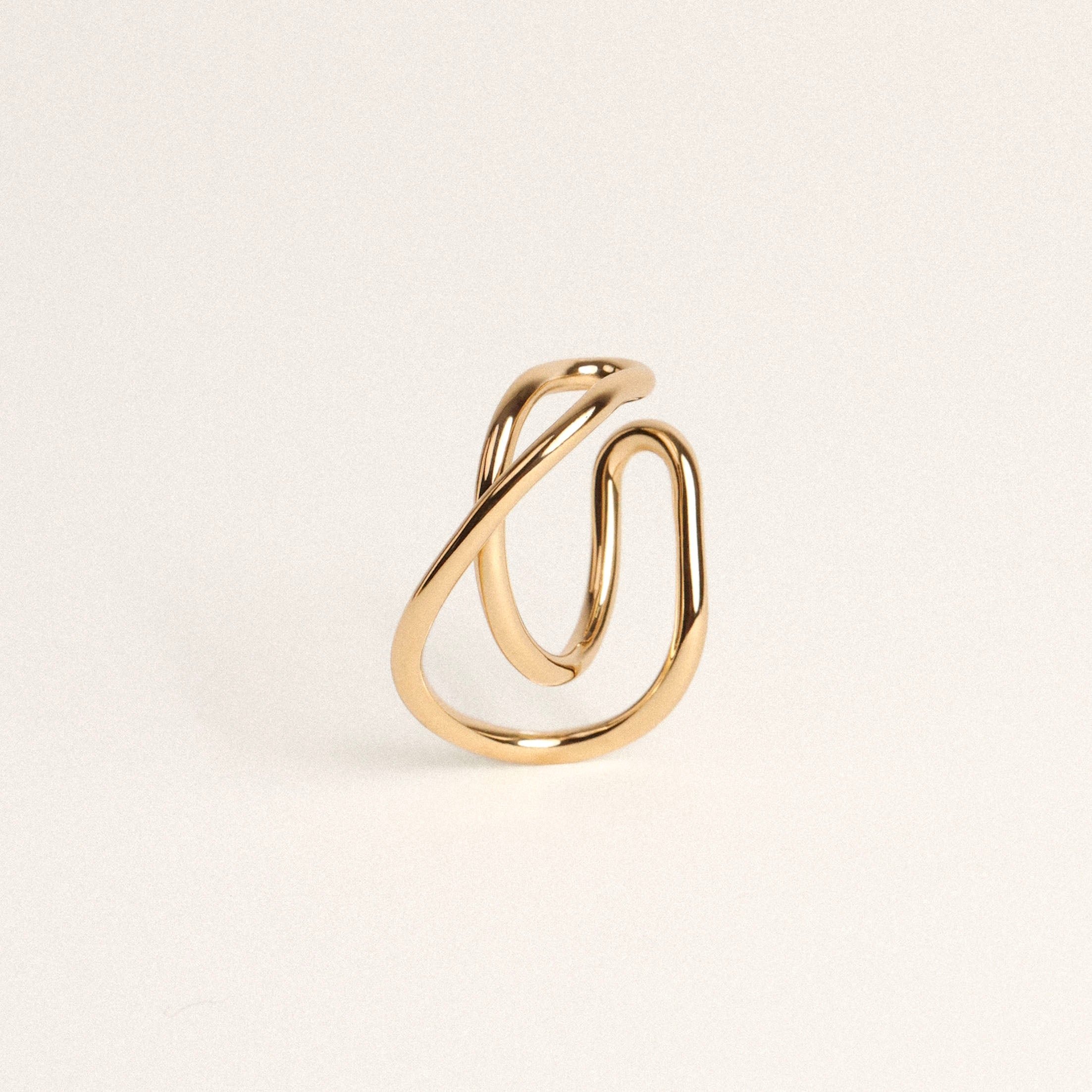 Earcuff gauche, plaqué or MAYRENA Doré