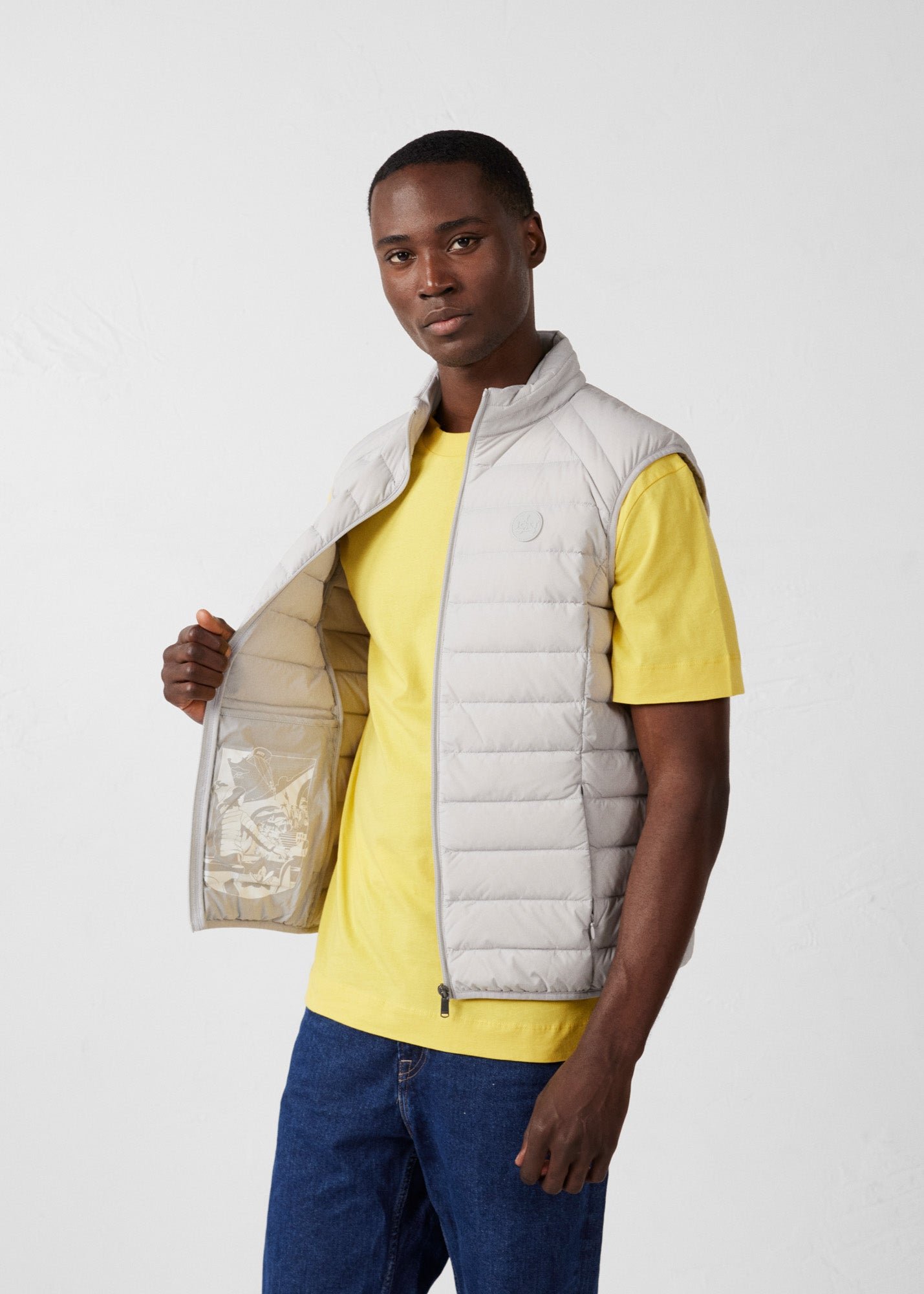 Stretch sleeveless puffer jacket Arafo JOTT Grey