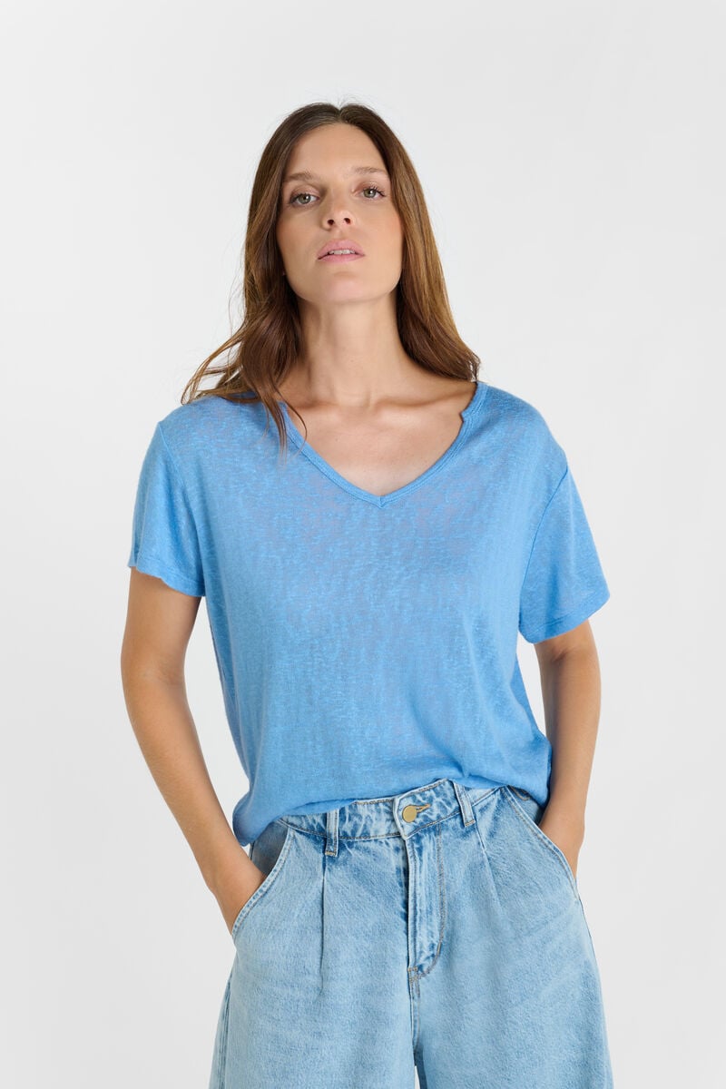 Tommy Badge T-shirt LE TEMPS DES CERISES Blue