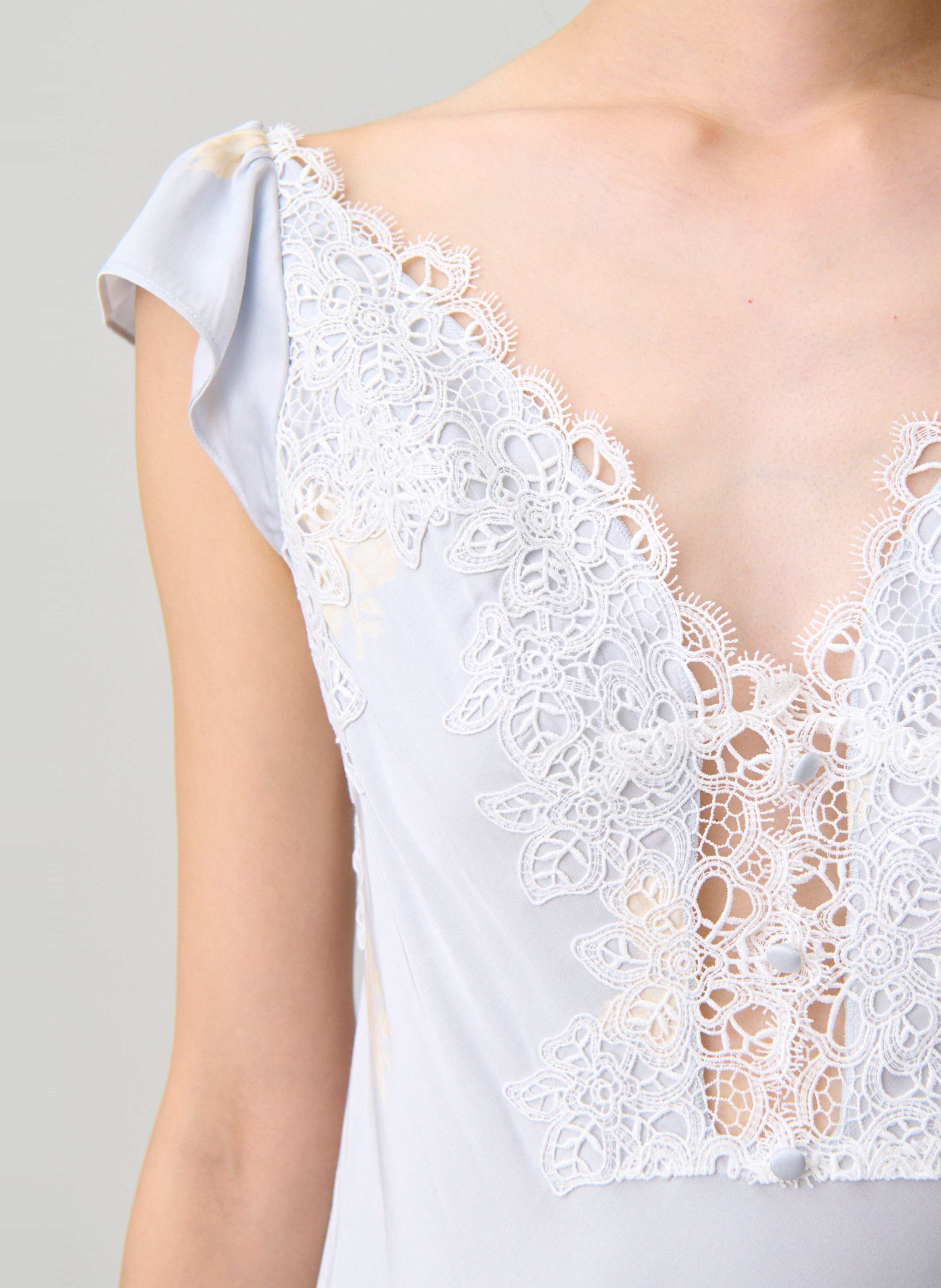 Robe longue en satin imprimé CLAUDIE PIERLOT Multicolore