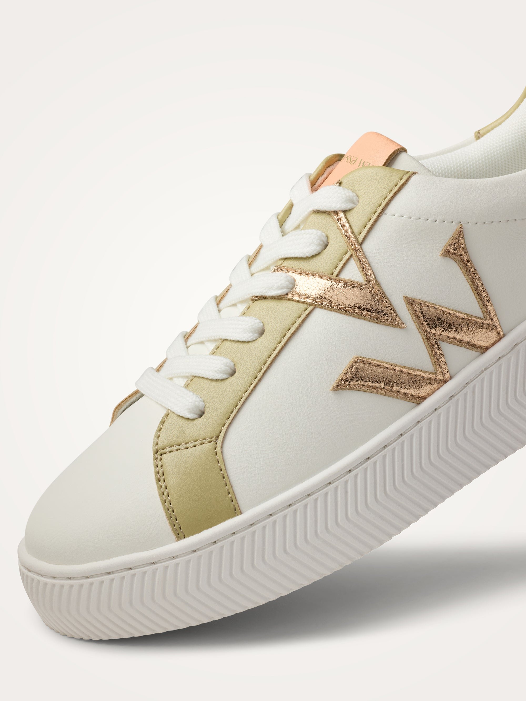 Monogram sneakers with chevron sole. VANESSA WU Green