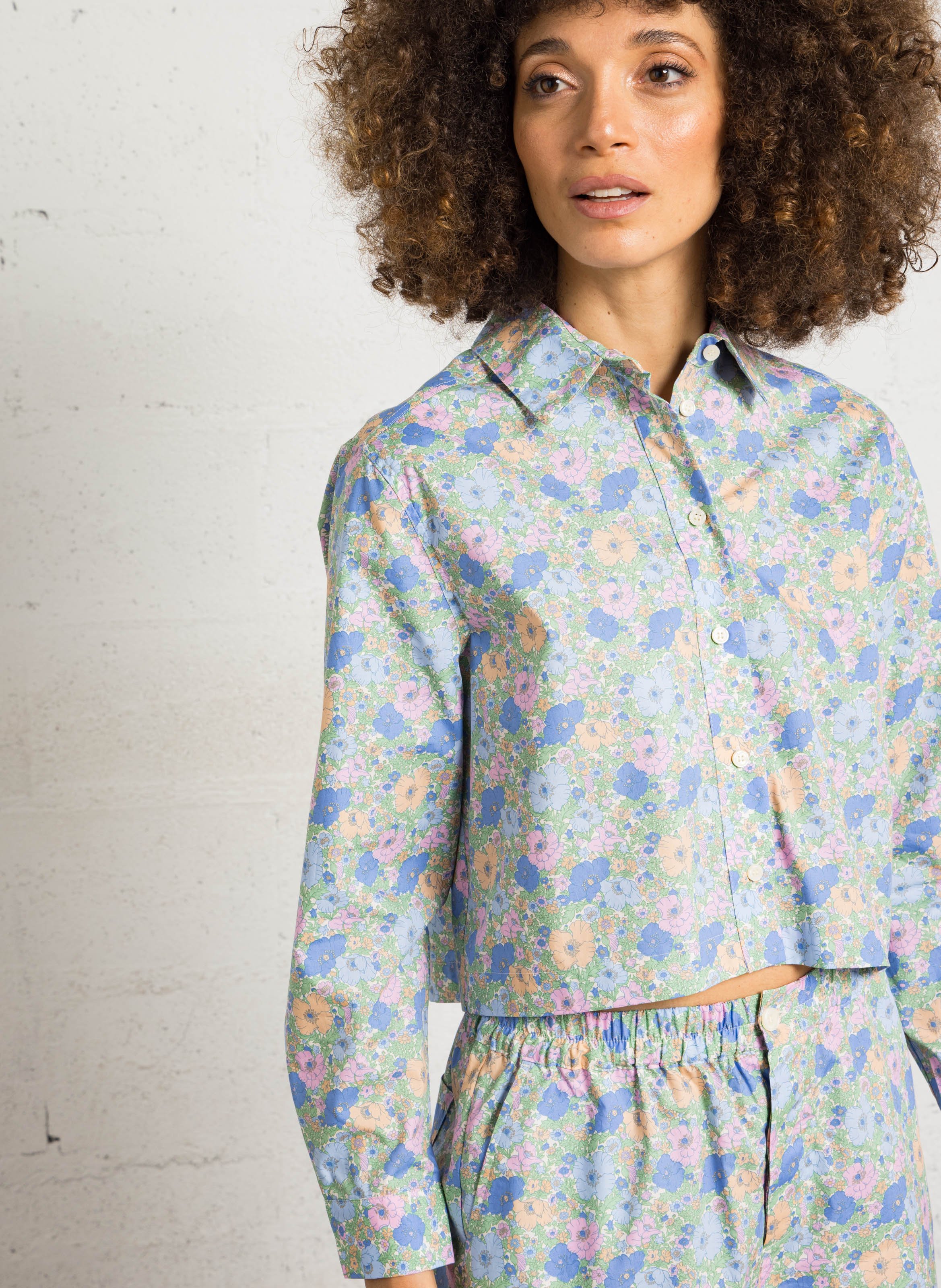 Chemise imprimée col classique DES PETITS HAUTS Multicolore