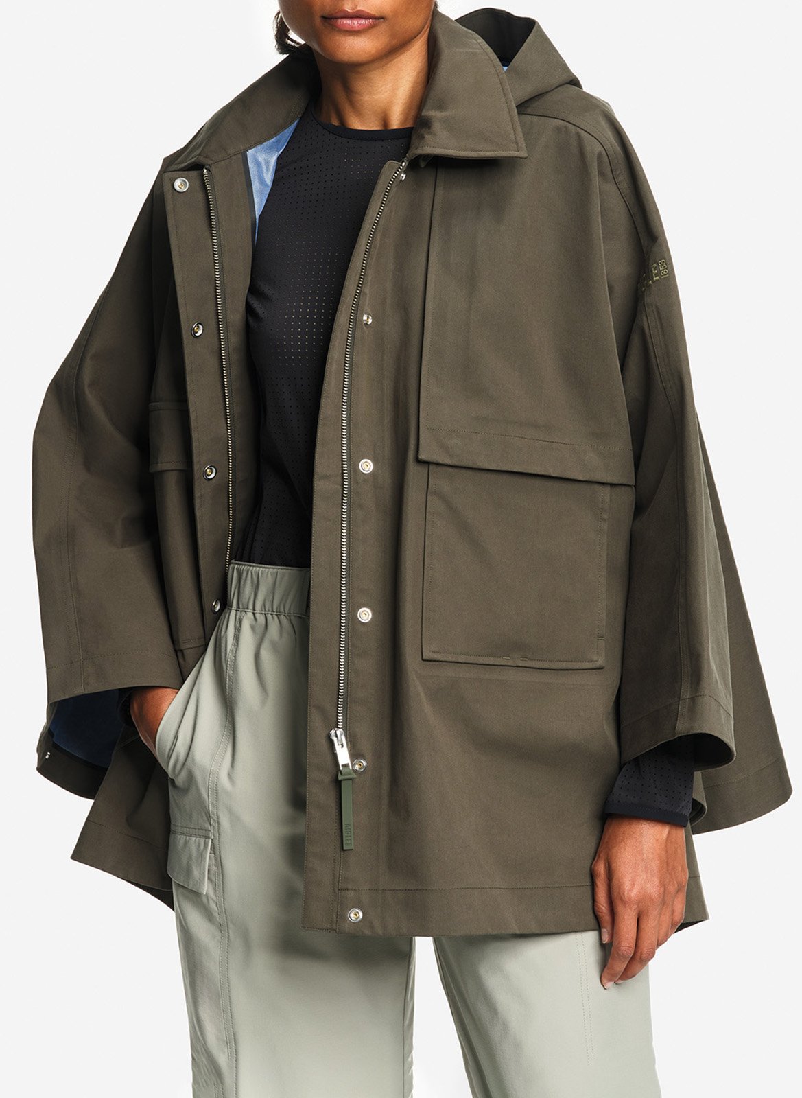 Parka ample à capuche unie AIGLE Kaki