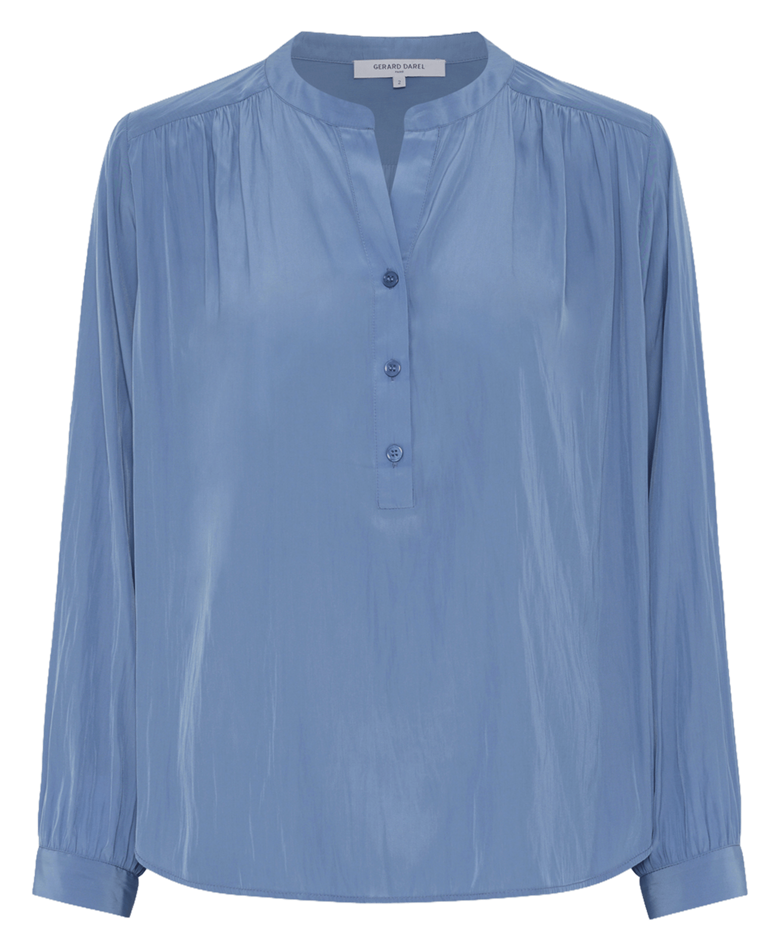 Rechtblouse met ronde hals in effen kleur GERARD DAREL Blauw