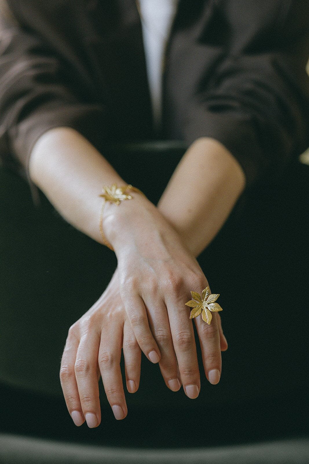 Maxi silver-plated flower ring MONSIEUR SIMONE Silver
