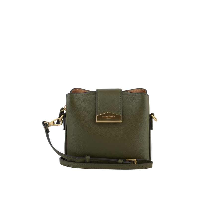 Calfskin leather shoulder bag POURCHET