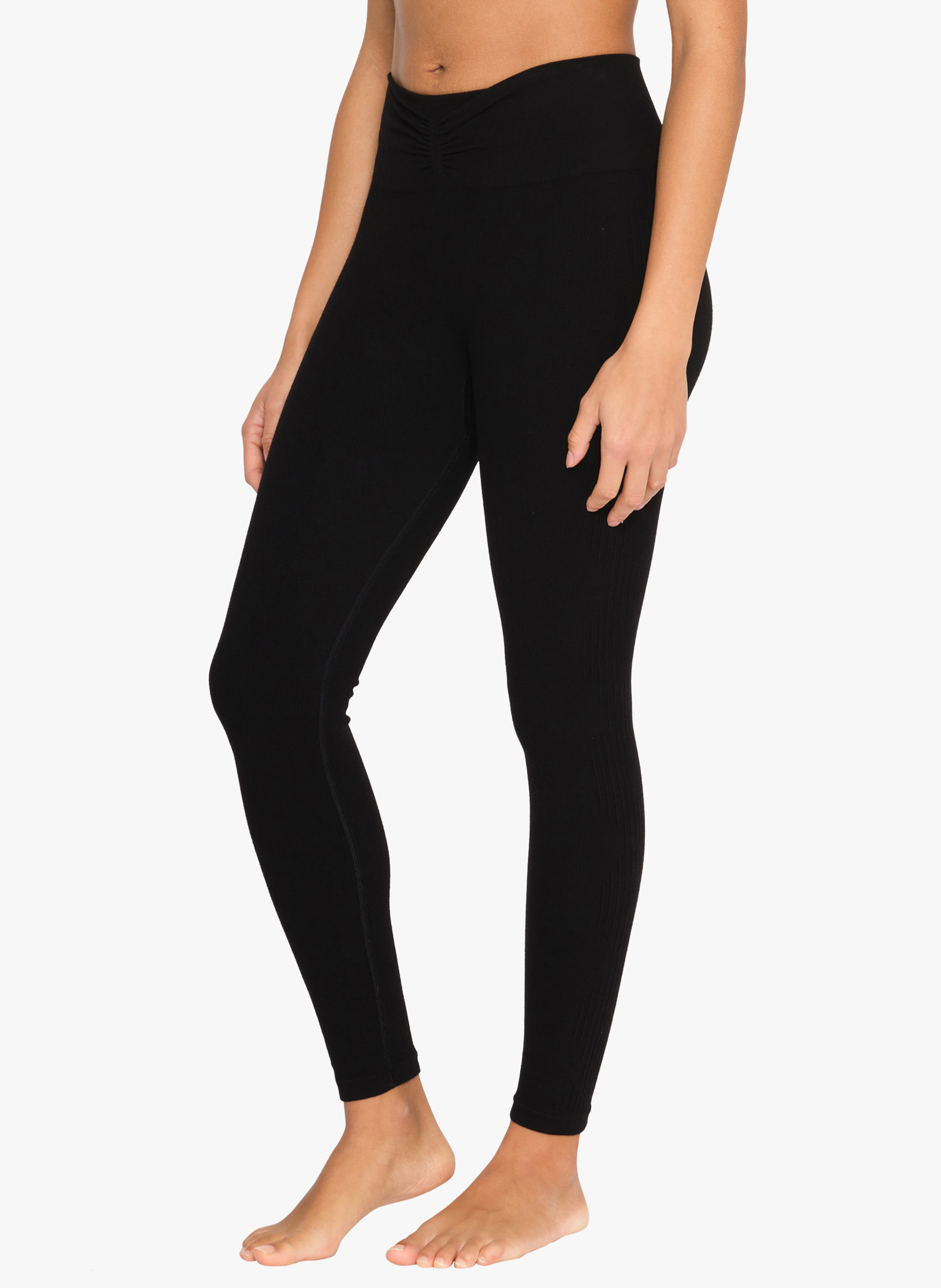 Yoga-Leggings aus Bambusfaser-Mix YOGA SEARCHER Schwarz