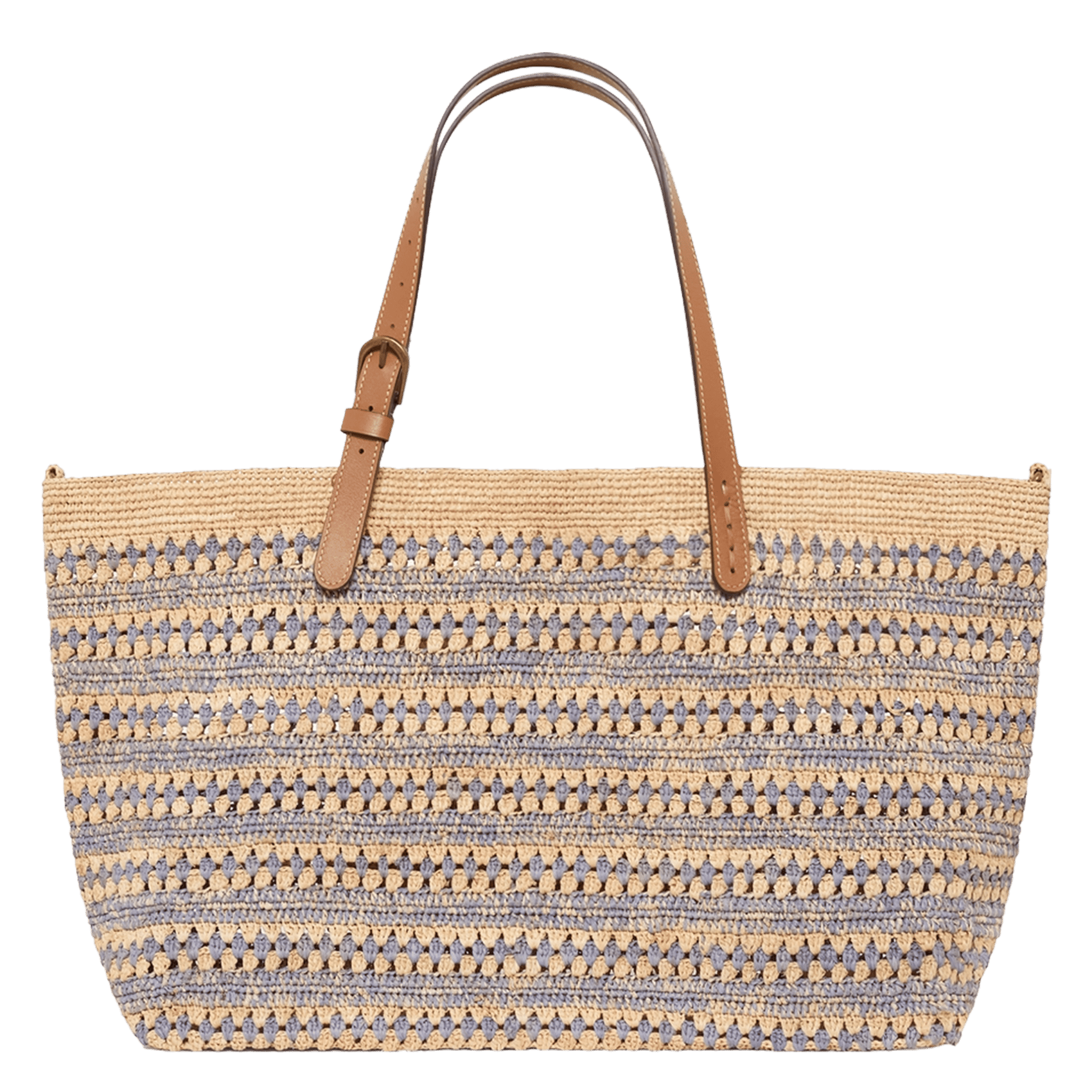 Cabas en raphia PABLO Bleu