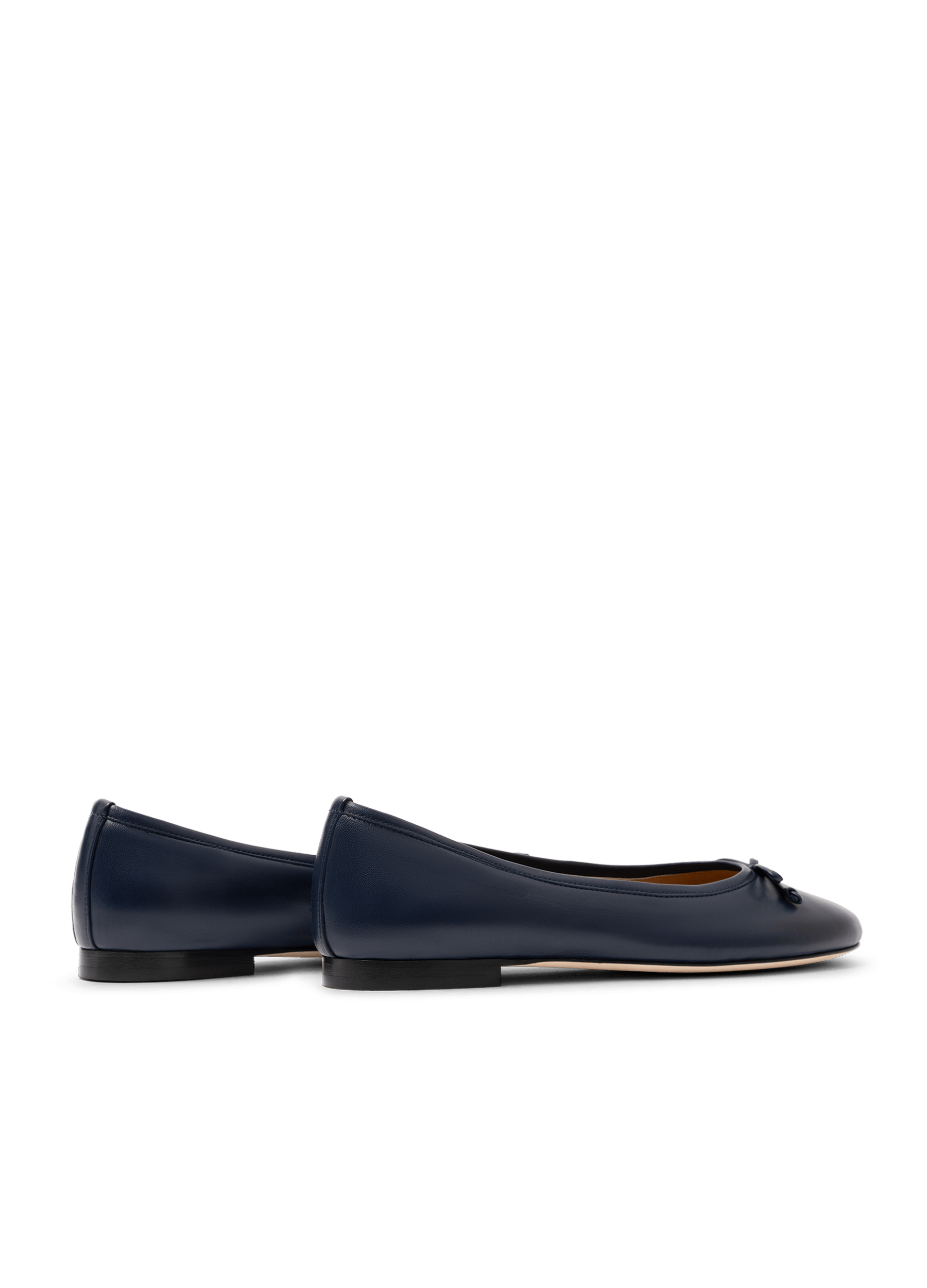 Navy nappa leather ballerina flats - sacchetto PARALLELE PARIS Blue