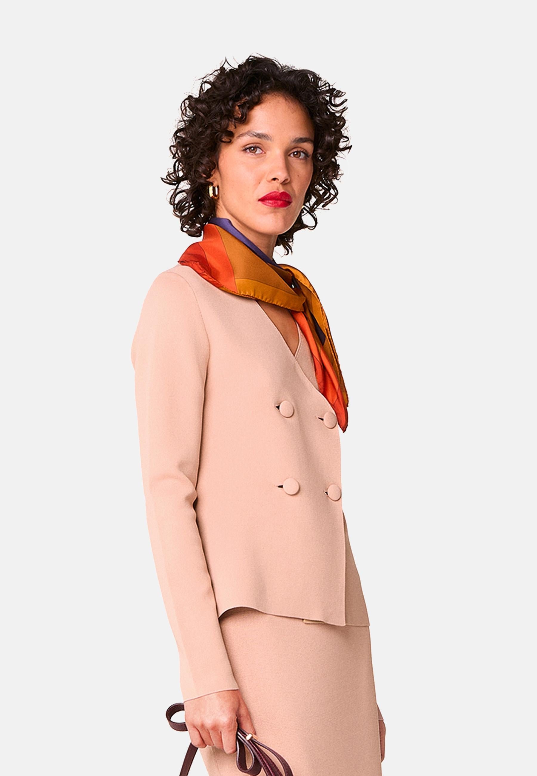 Crossed knit jacket RODIER Pink