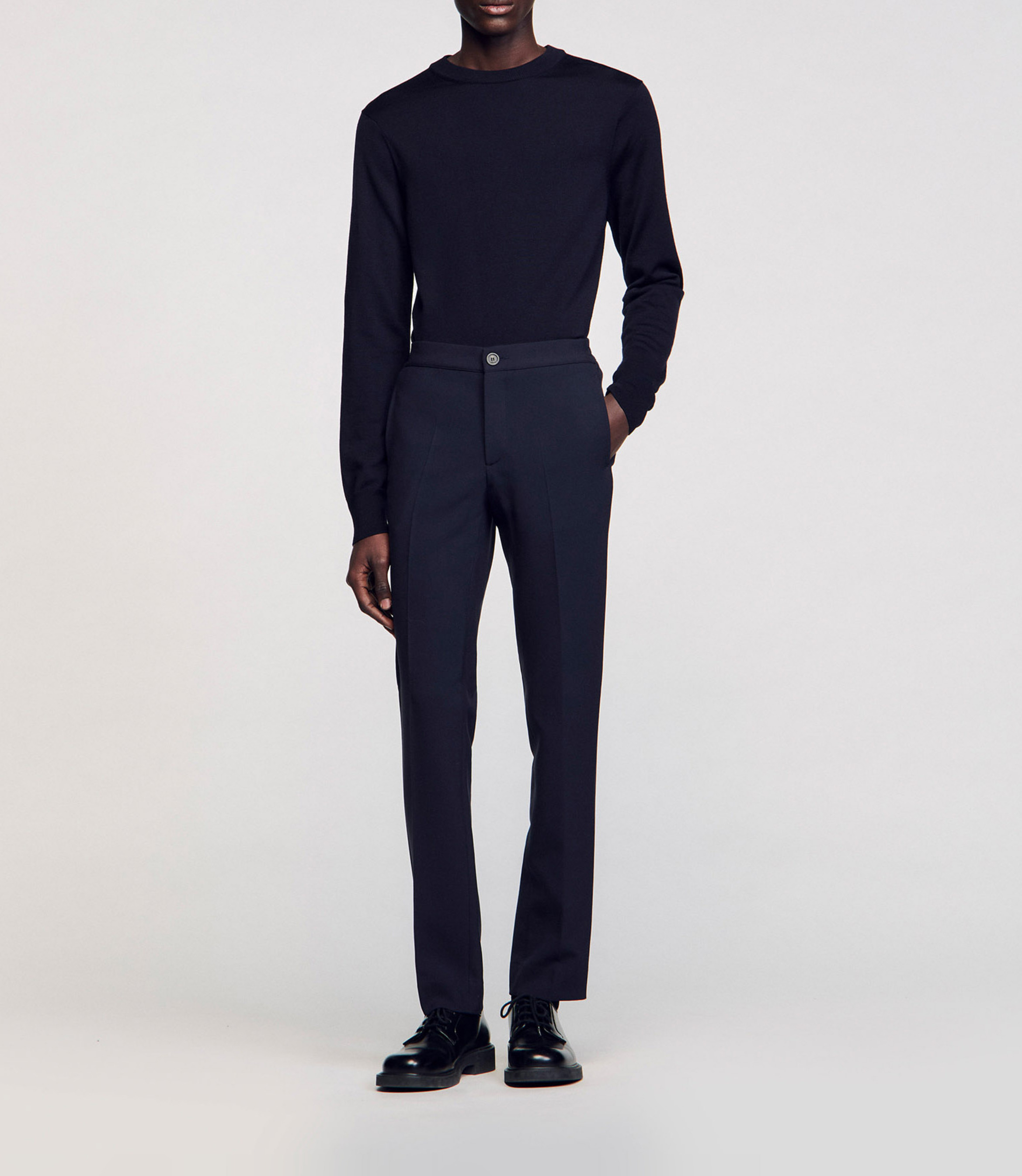 Pantalon droit  SANDRO Bleu
