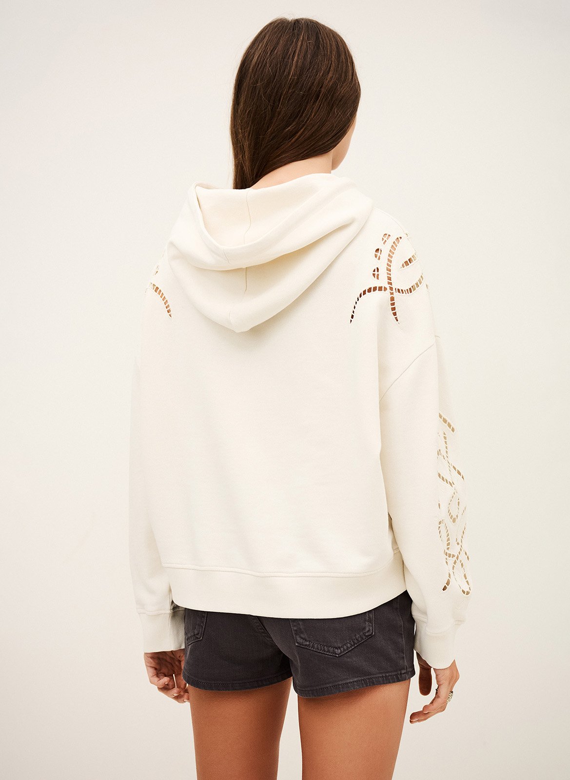 Ruime hoodie met borduursel BA&SH Beige