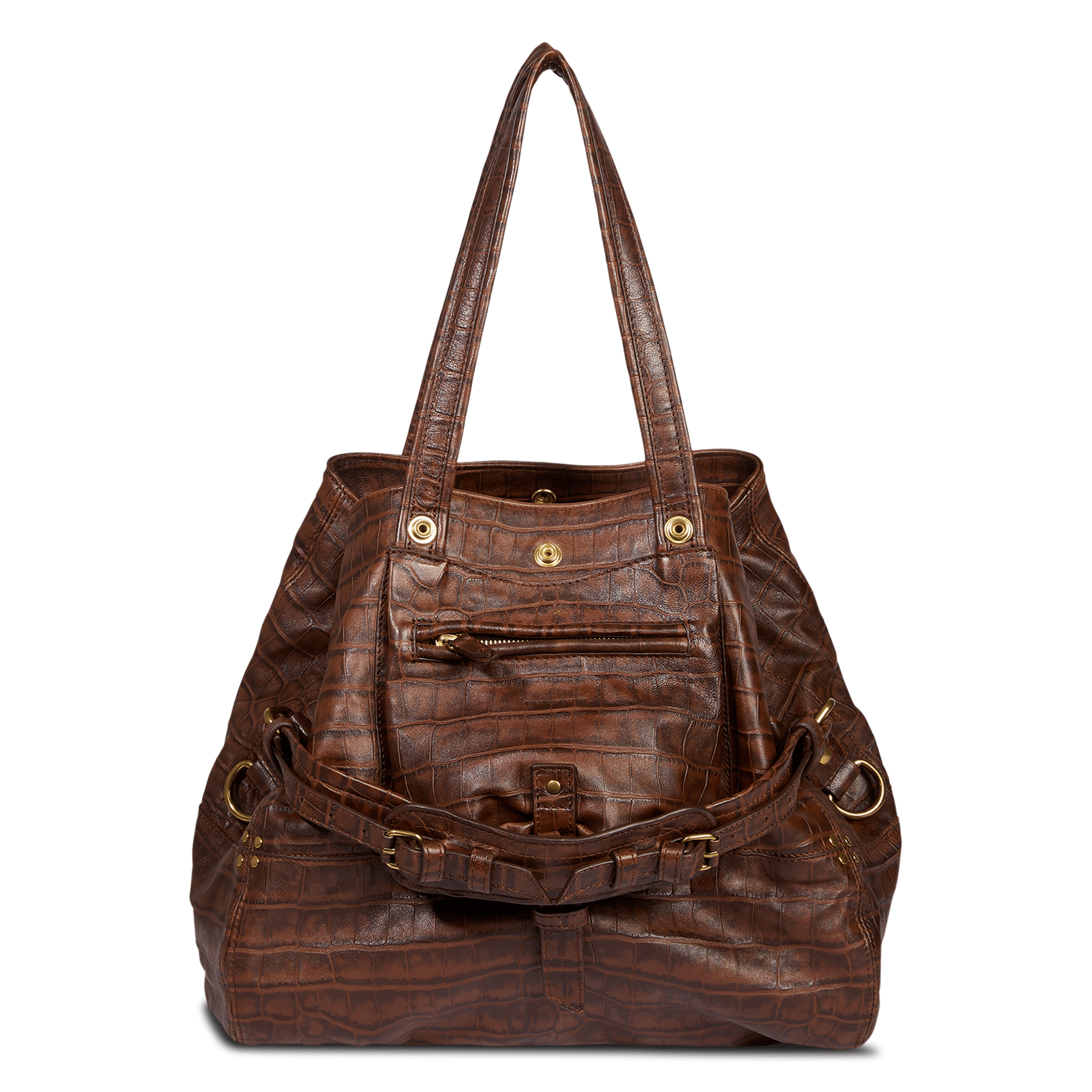 Leather shoulder bag JEROME DREYFUSS Brown