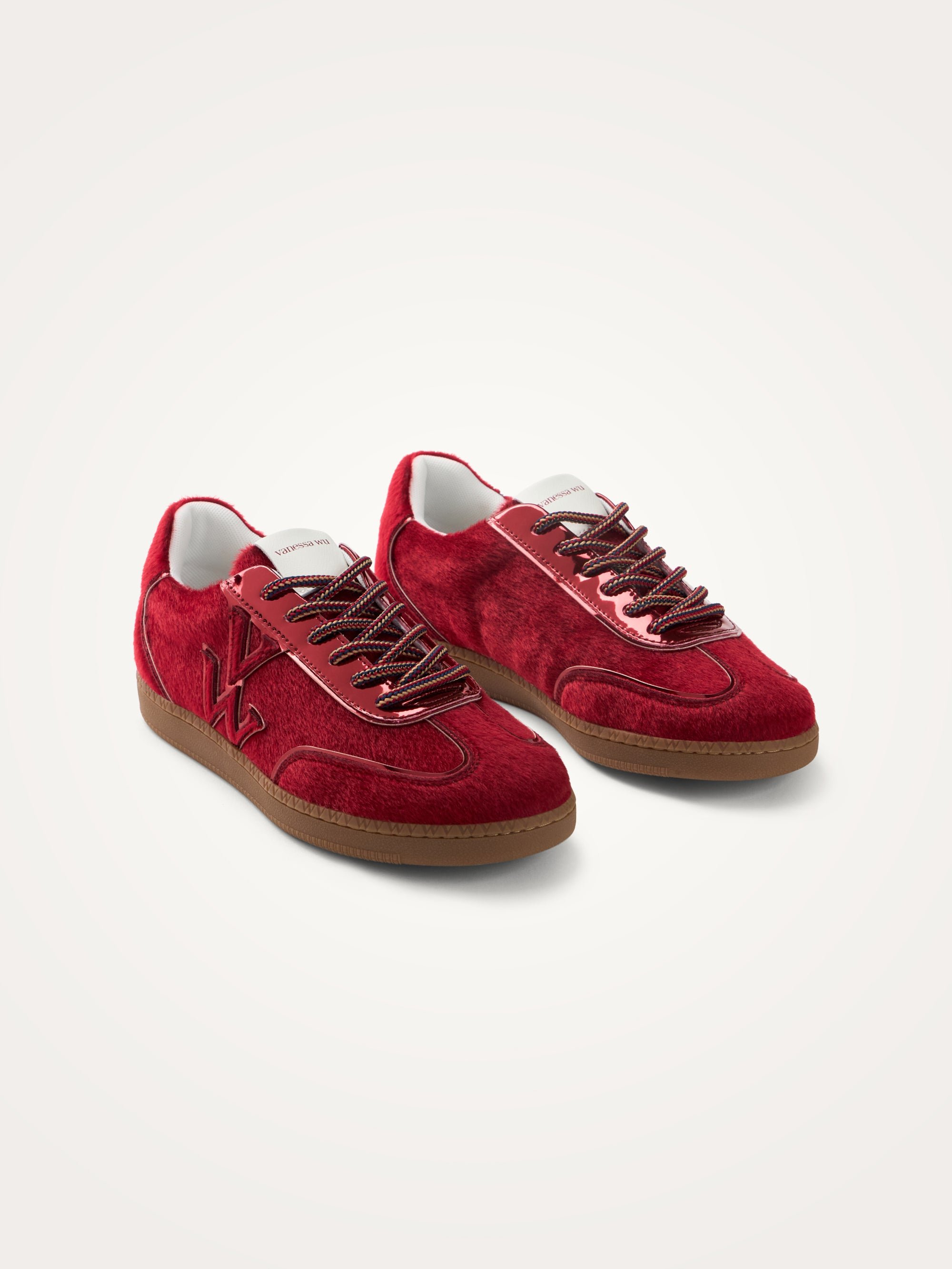 Sneakers with monogram on retro sole VANESSA WU Red