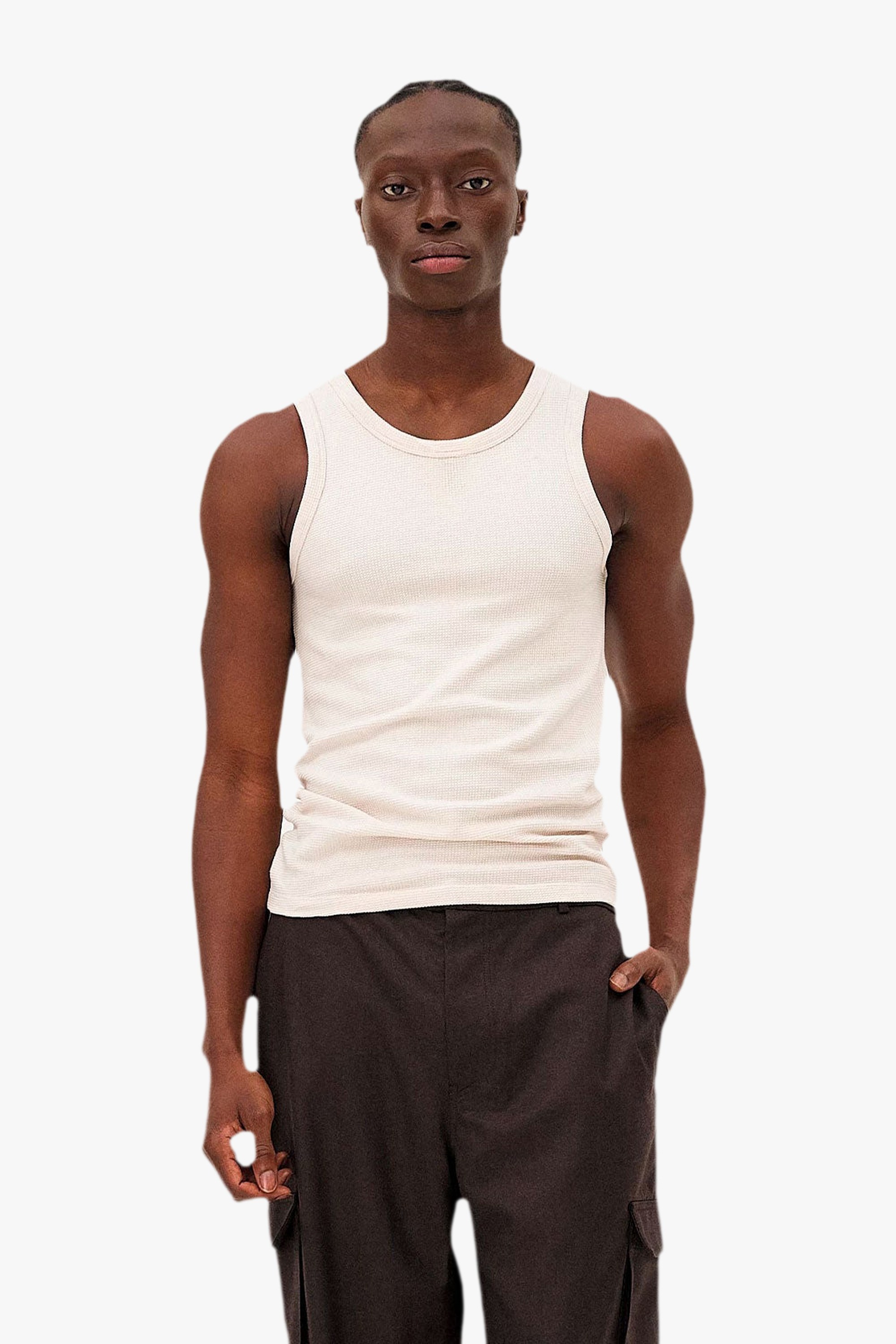 Fitted leo tank top Noyoco Red