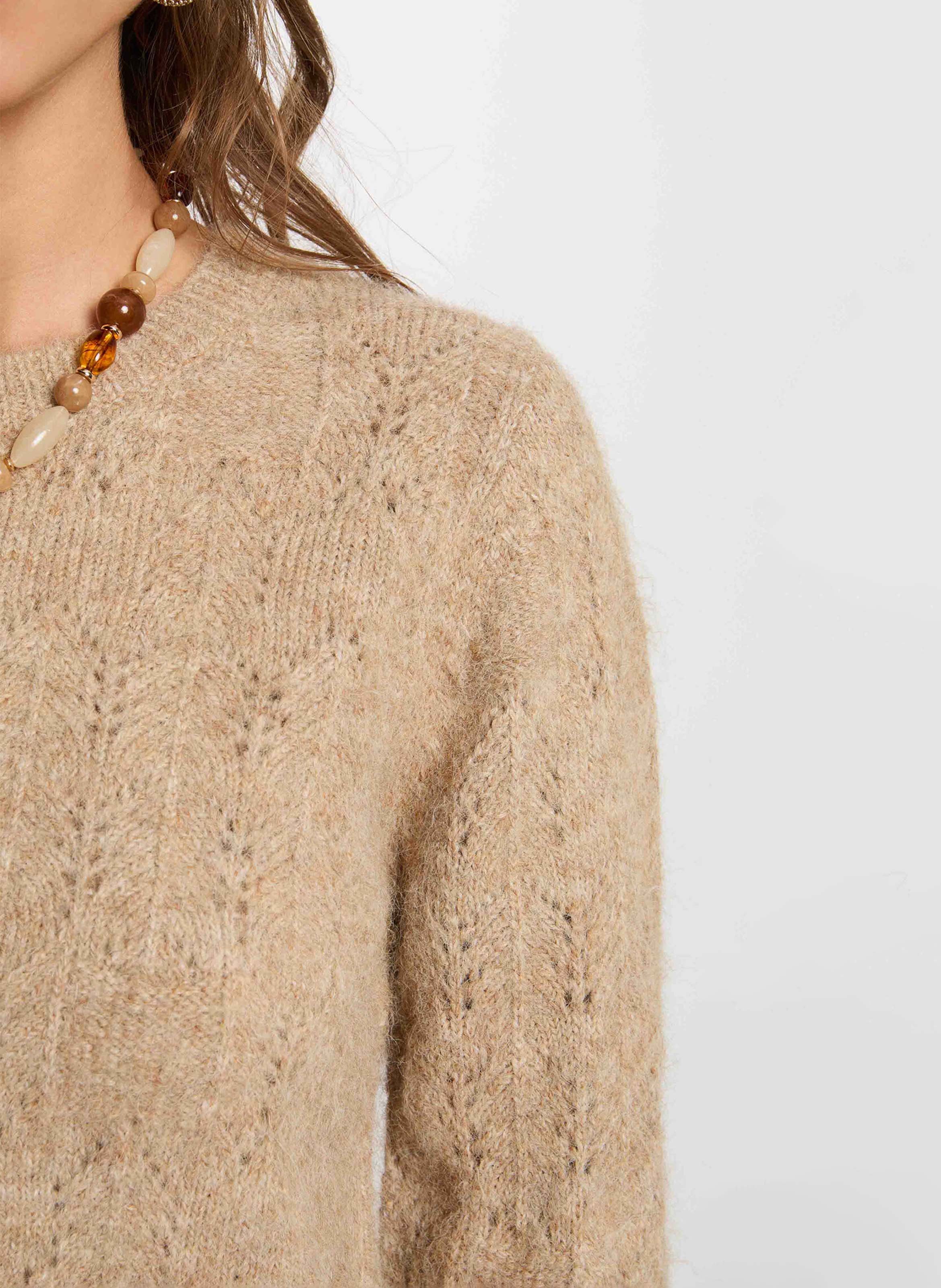 Round-neck sweater MORGAN Beige