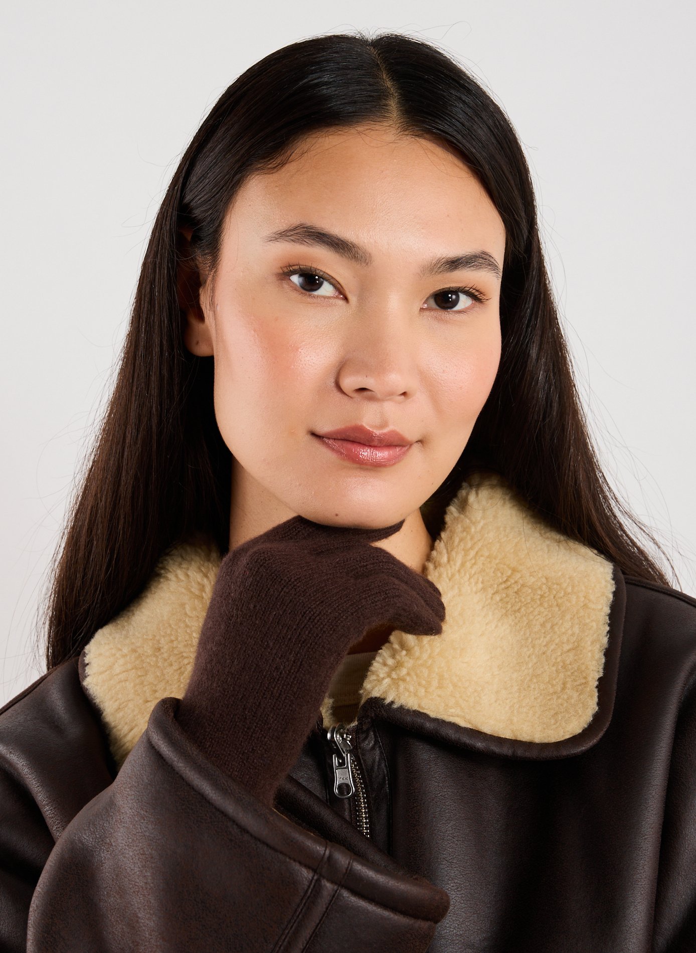 Cashmere gloves | Brown SAISON 1865 Women