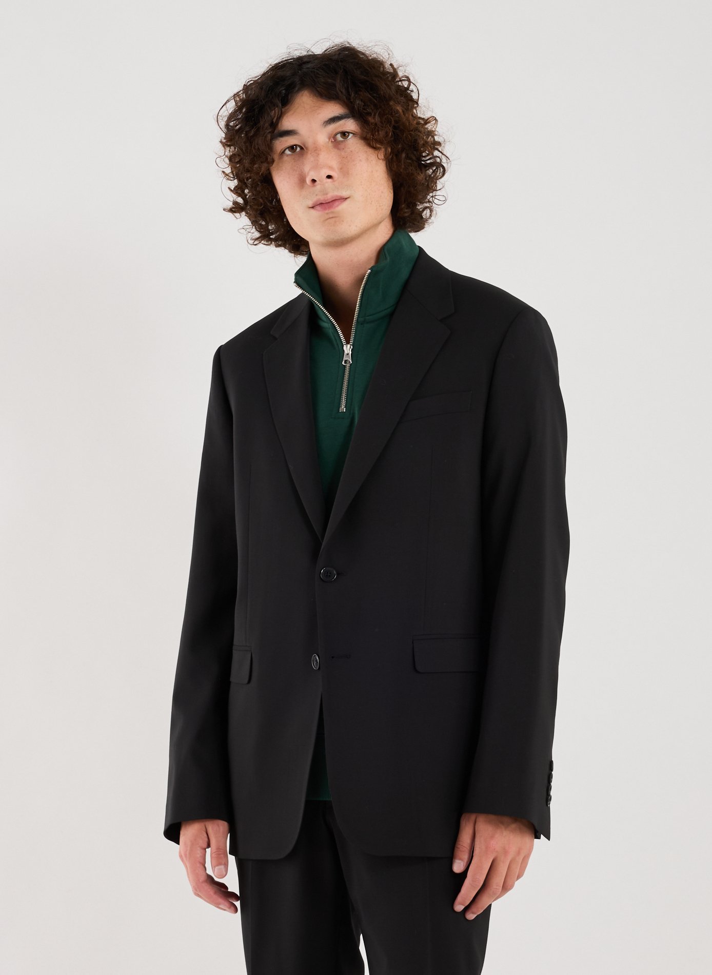Mixed wool suit jacket from dostum-d. AU PRINTEMPS PARIS Black