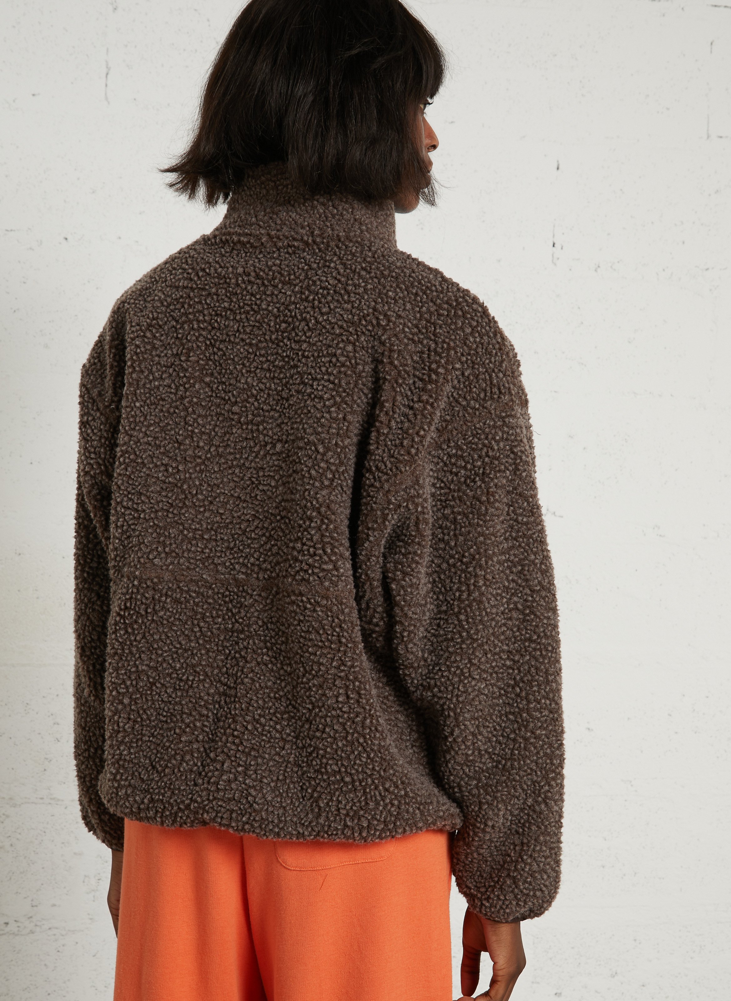 Zip-up fleece jacket AMERICAN VINTAGE Brown